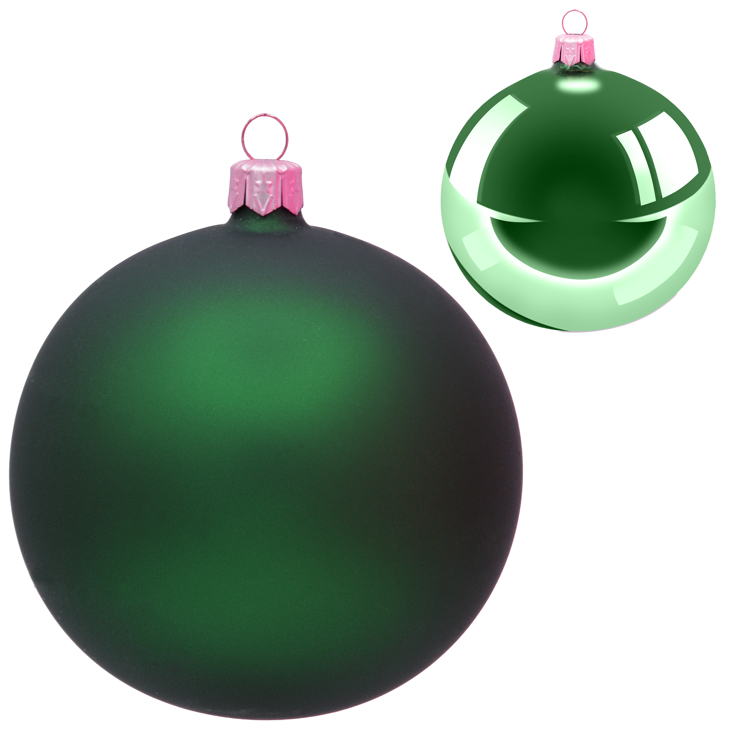 Bombki szklane 3cm 20szt. zielone gładkie mat połysk - 2