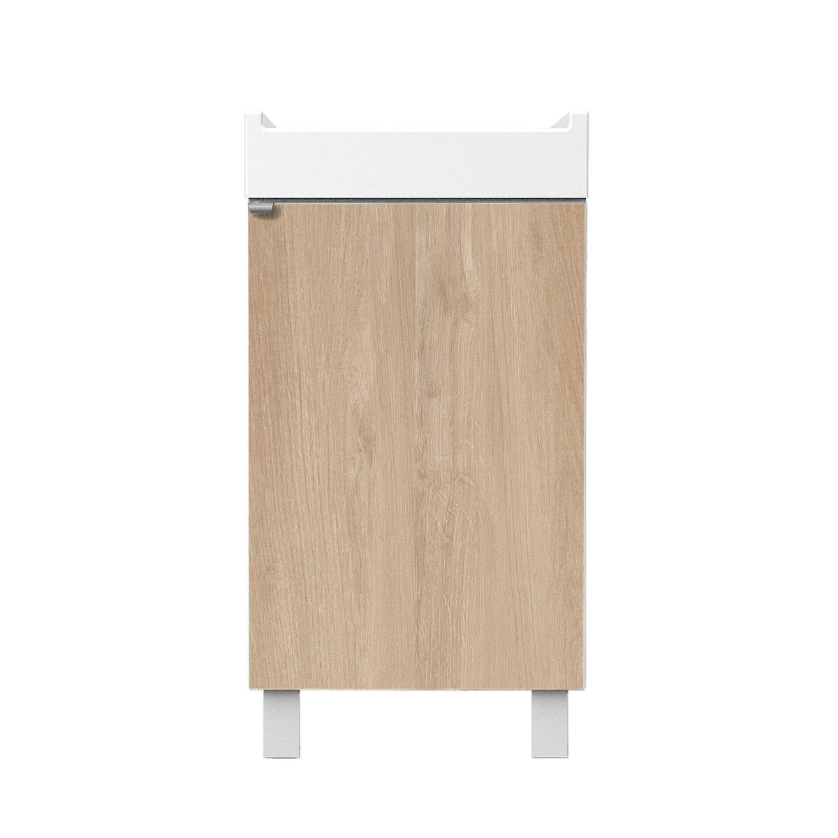 Mobile lavanderia Exe 1 anta in legno rovere chiaro P 50 x L 45 x H 84 cm - 7