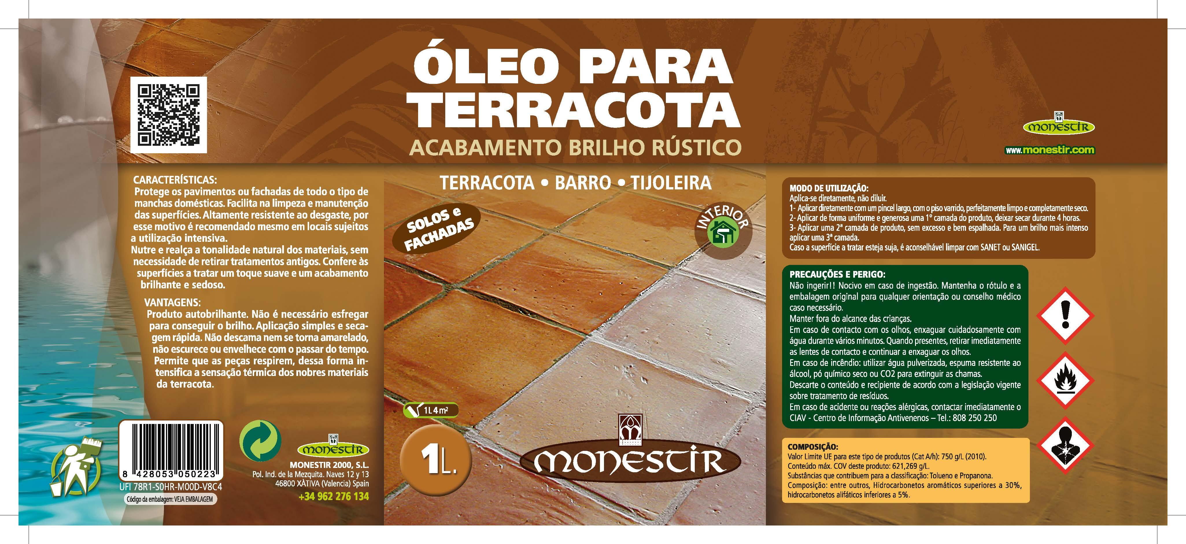 óleo terracota rústico para chão Monestir 1L brilhante - 5