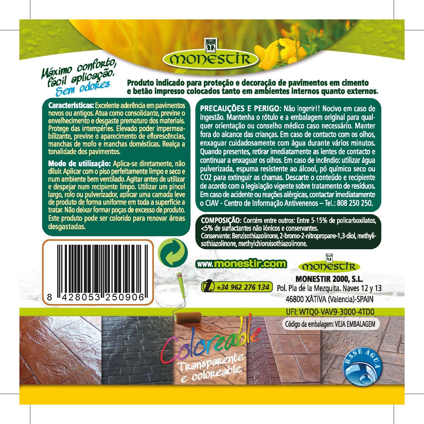 Resina para pavimento á base de agua Monestir 1l - 7