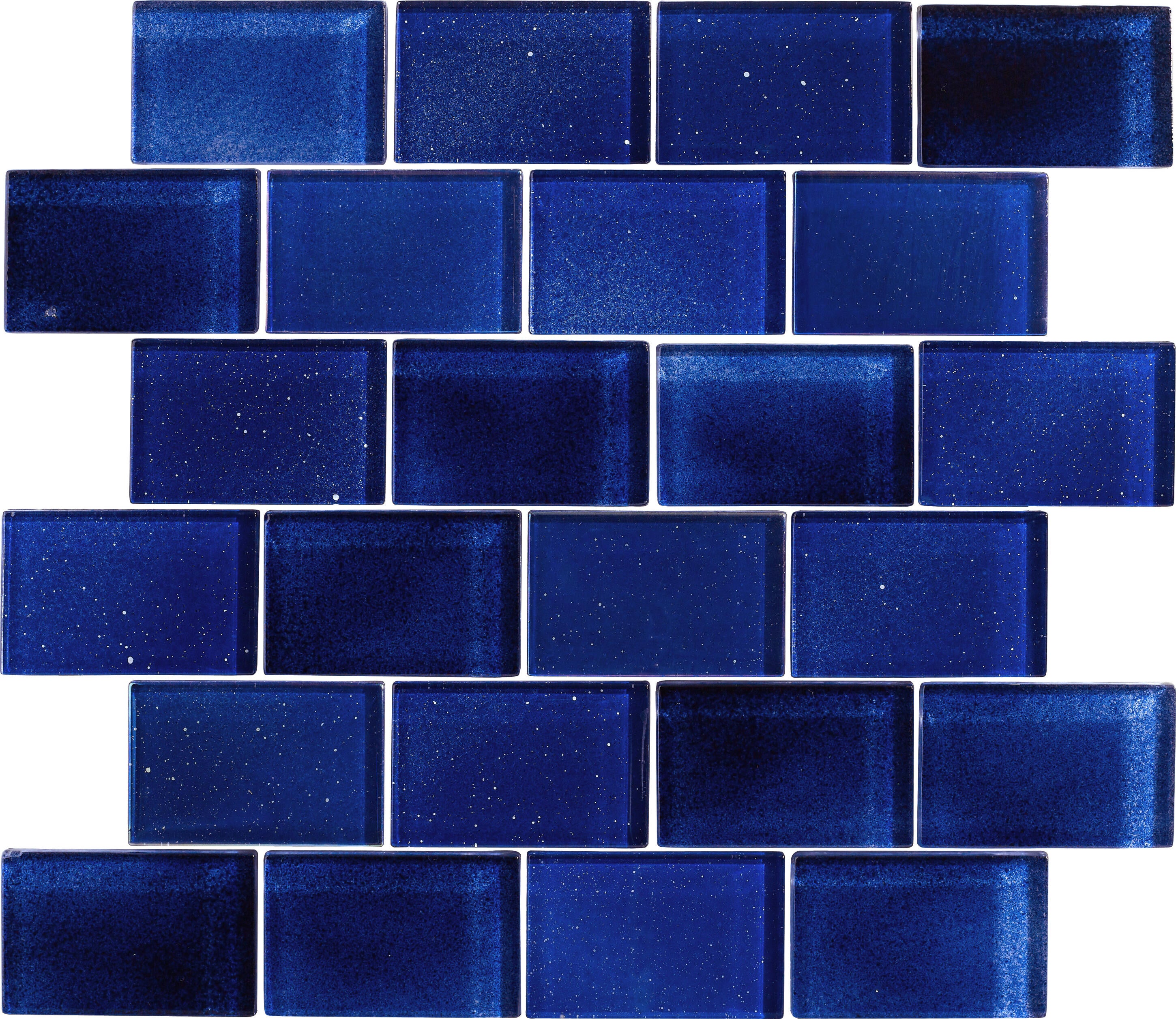 Azulejo mosaico vidrio Star Blue efecto vidrio azul 30.6x29.8 cm ...