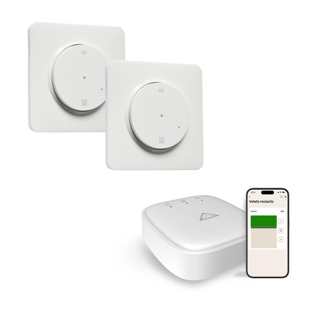 Kit de démarrage volets roulants connectés, LEXMAN Lumia, blanc