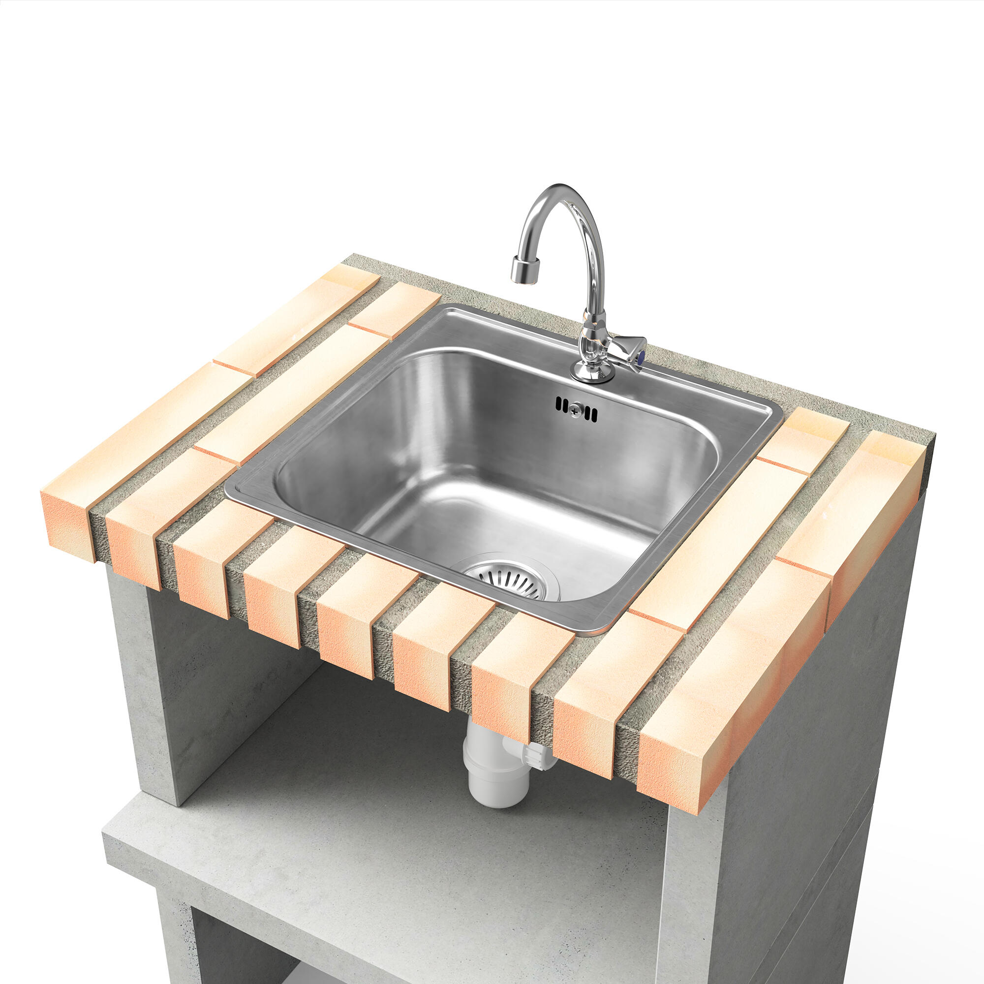 Módulo bancada com lava-louça 47×62×80 cm Movelar Niza/Zon - 2