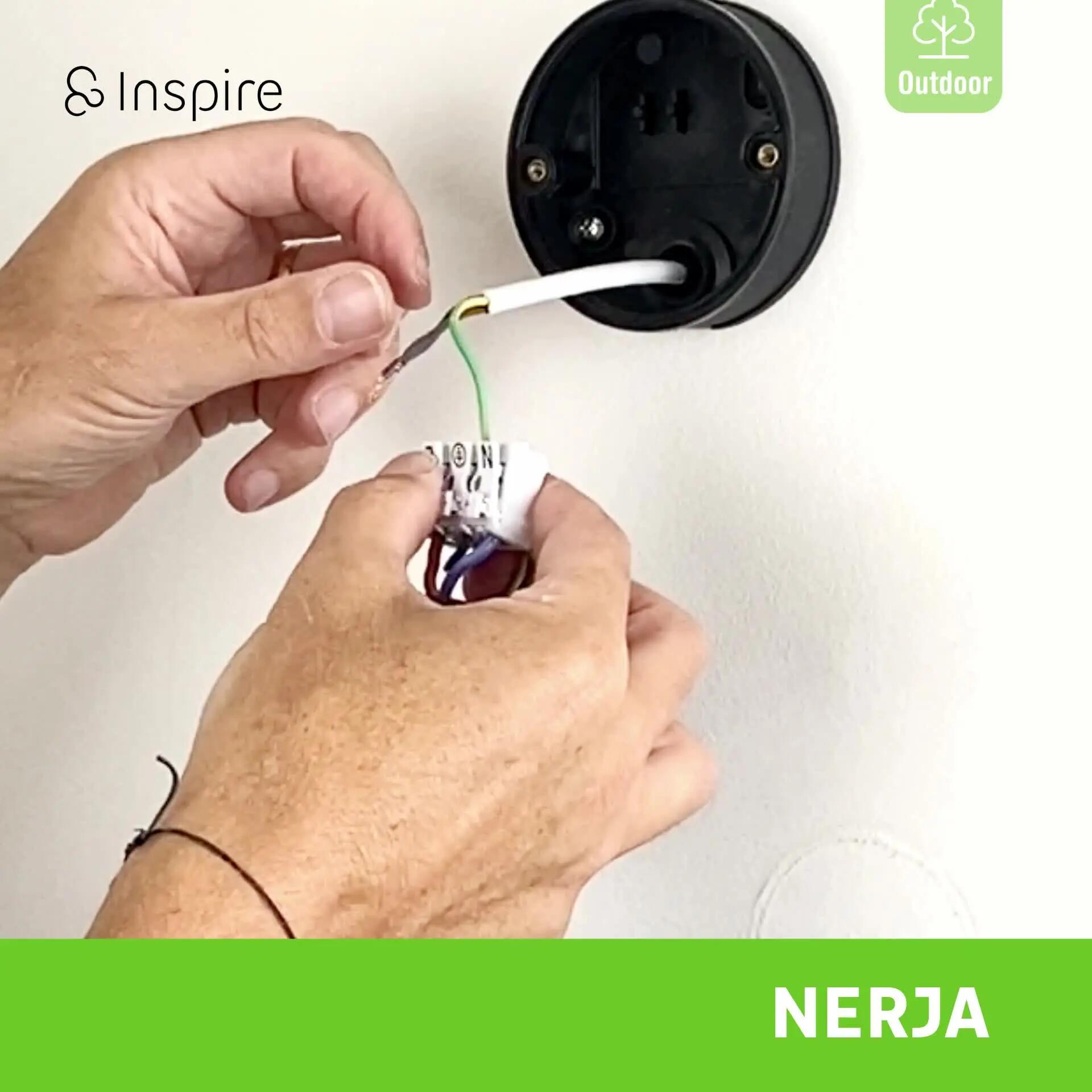 Applique da esterno Nerja nero IP65 E27 INSPIRE - 3