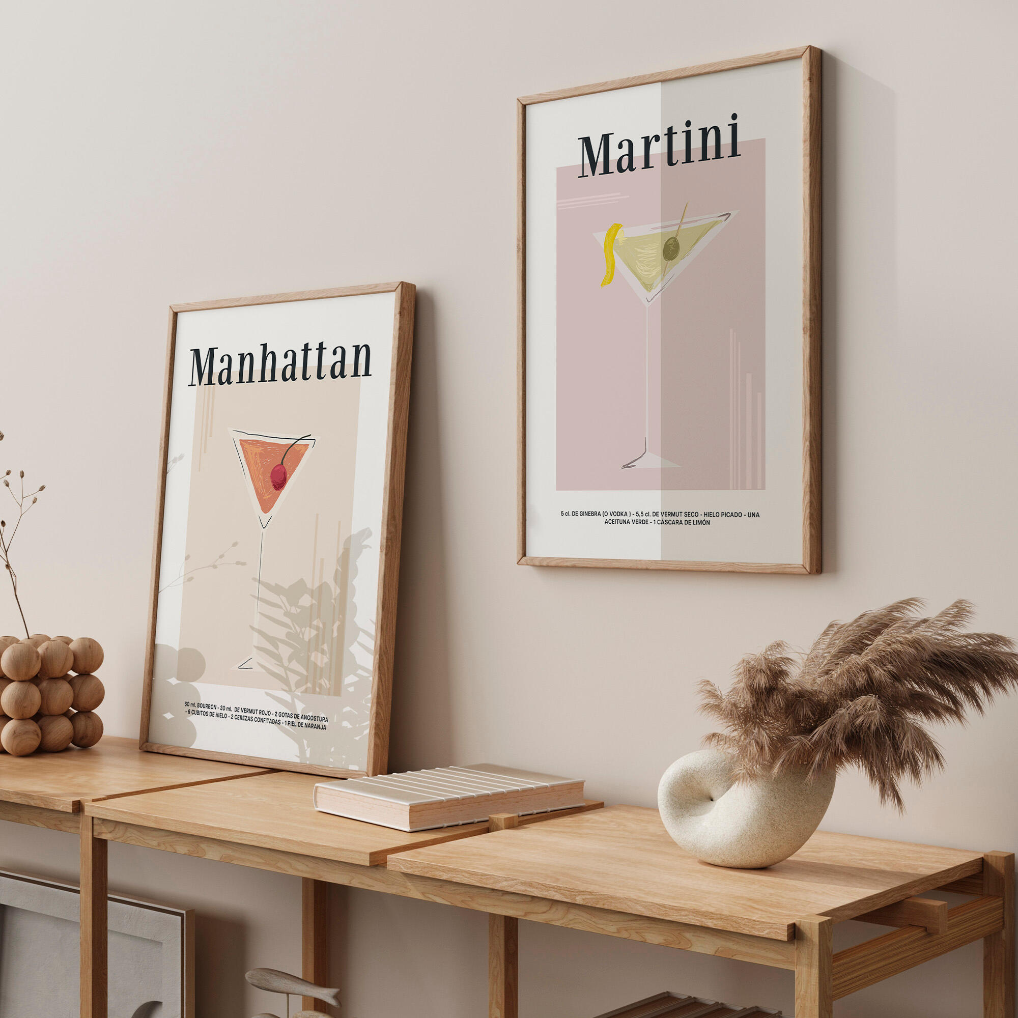 Set 2 imagens Elegant Cocktail 30x40cm - 12