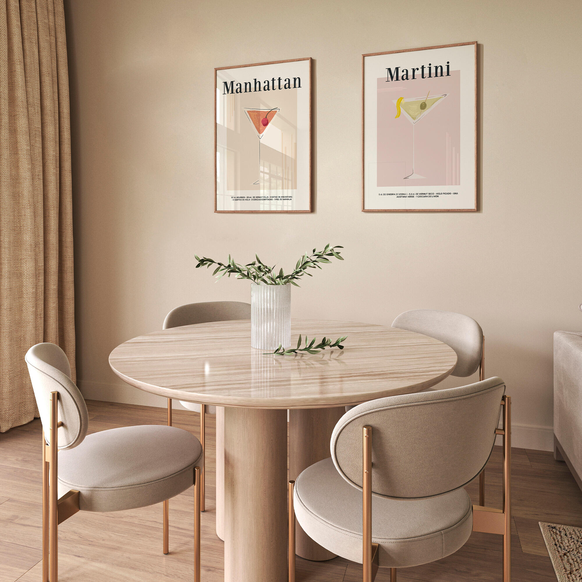 Set 2 imagens Elegant Cocktail 30x40cm - 14