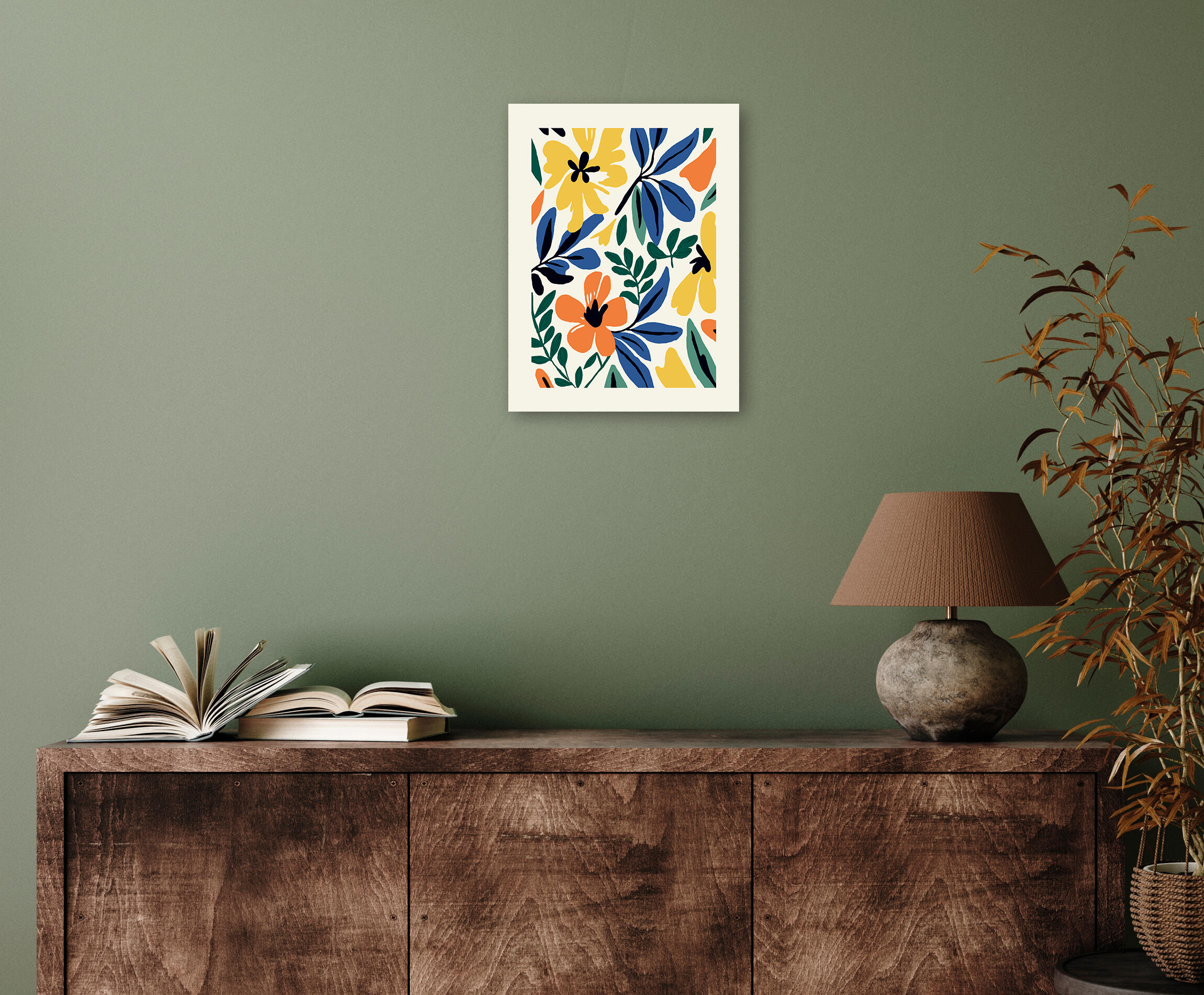 Pintura impresa sin marco botánico, plantas o floral 40 x 30 cm - 9