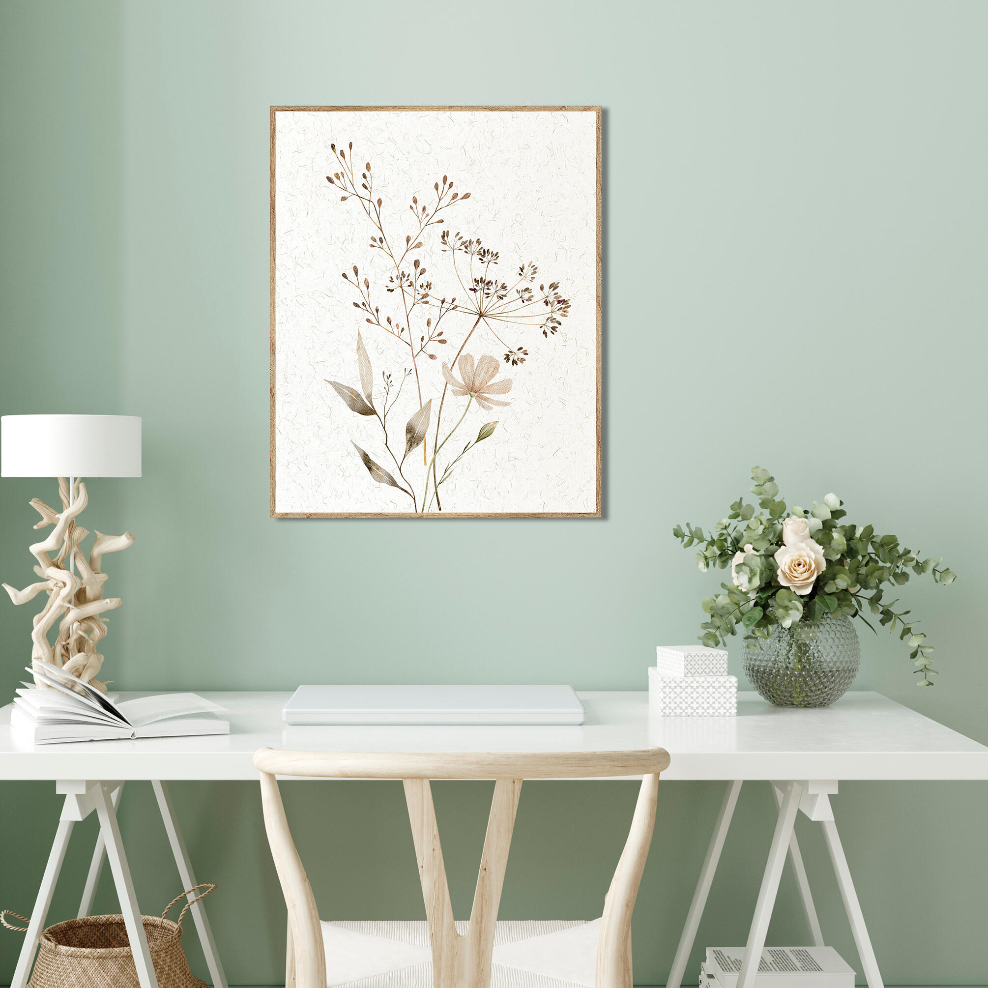 Cuadro con marco Flores Secas 41 cm x 51 cm Leroy Merlin