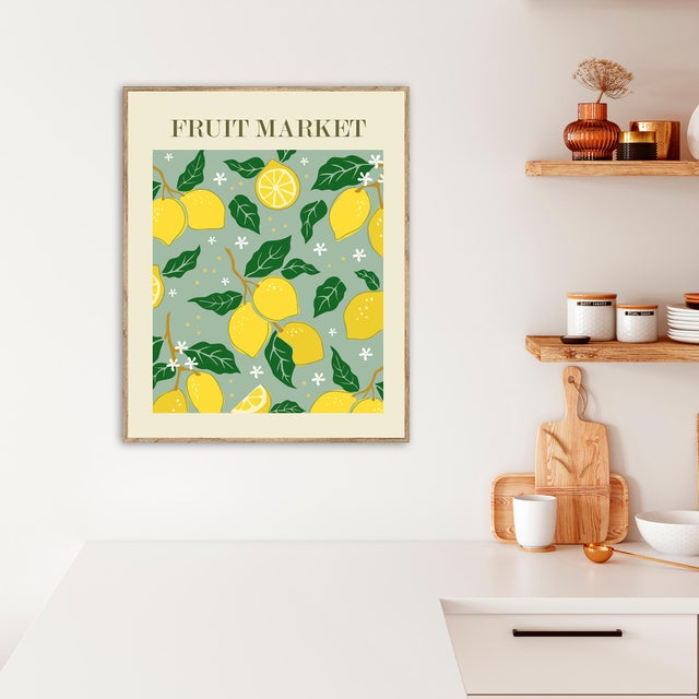 Cuadro con marco Poster Limones 41 cm x 51 cm