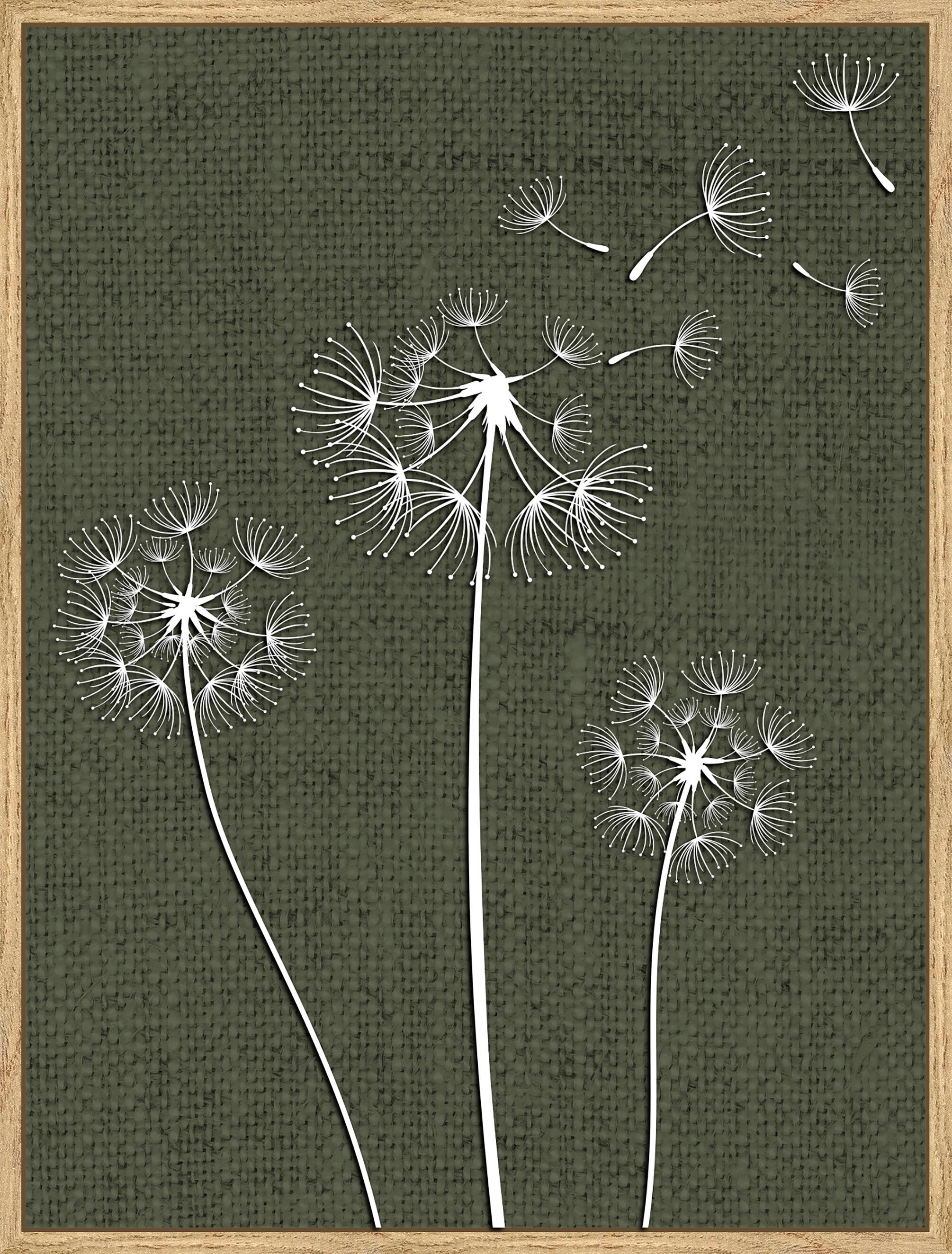 Cuadro con marco Diente De Leon Relieve 31 cm x 41 cm - 2