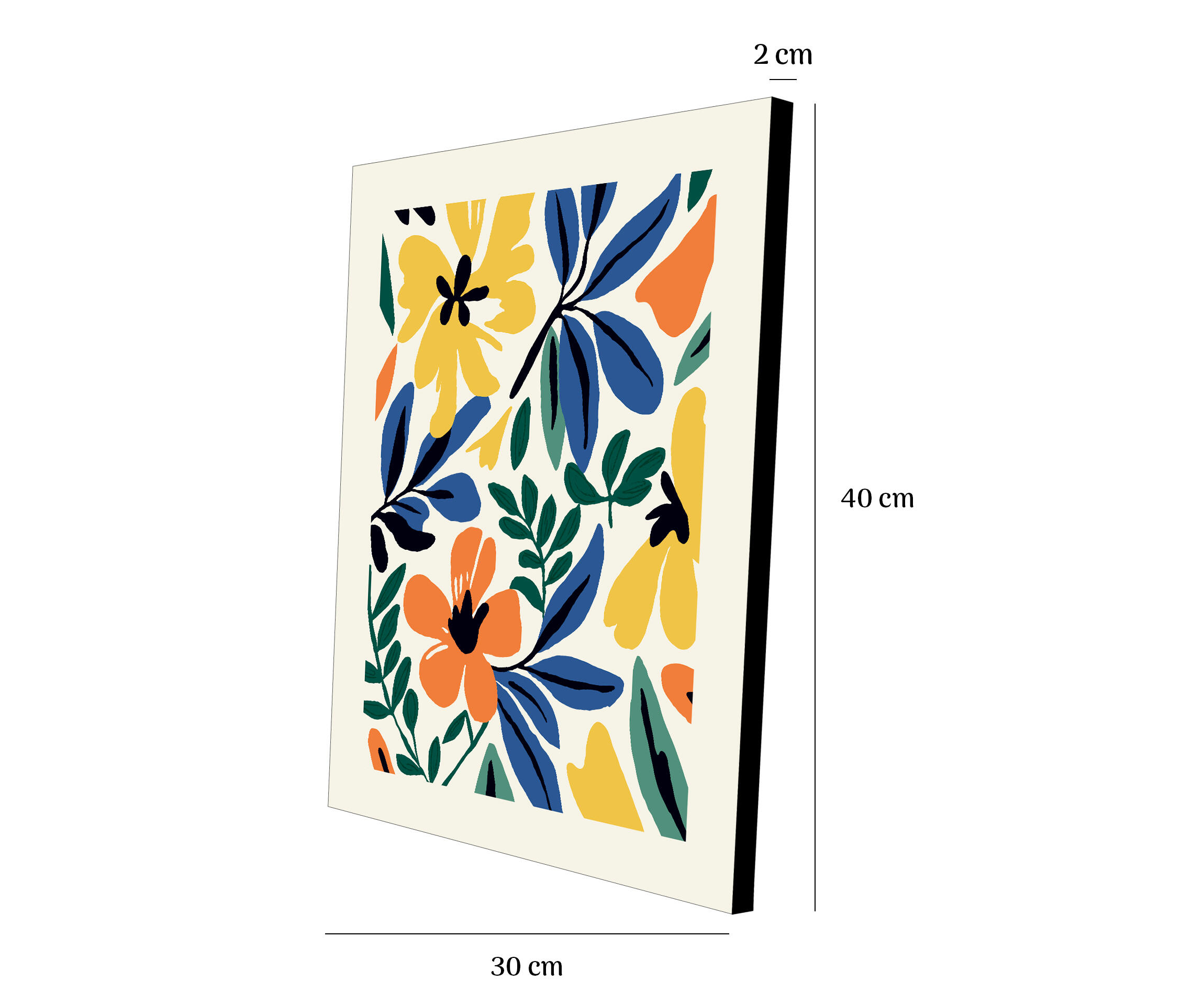 Pintura impresa sin marco botánico, plantas o floral 40 x 30 cm - 3