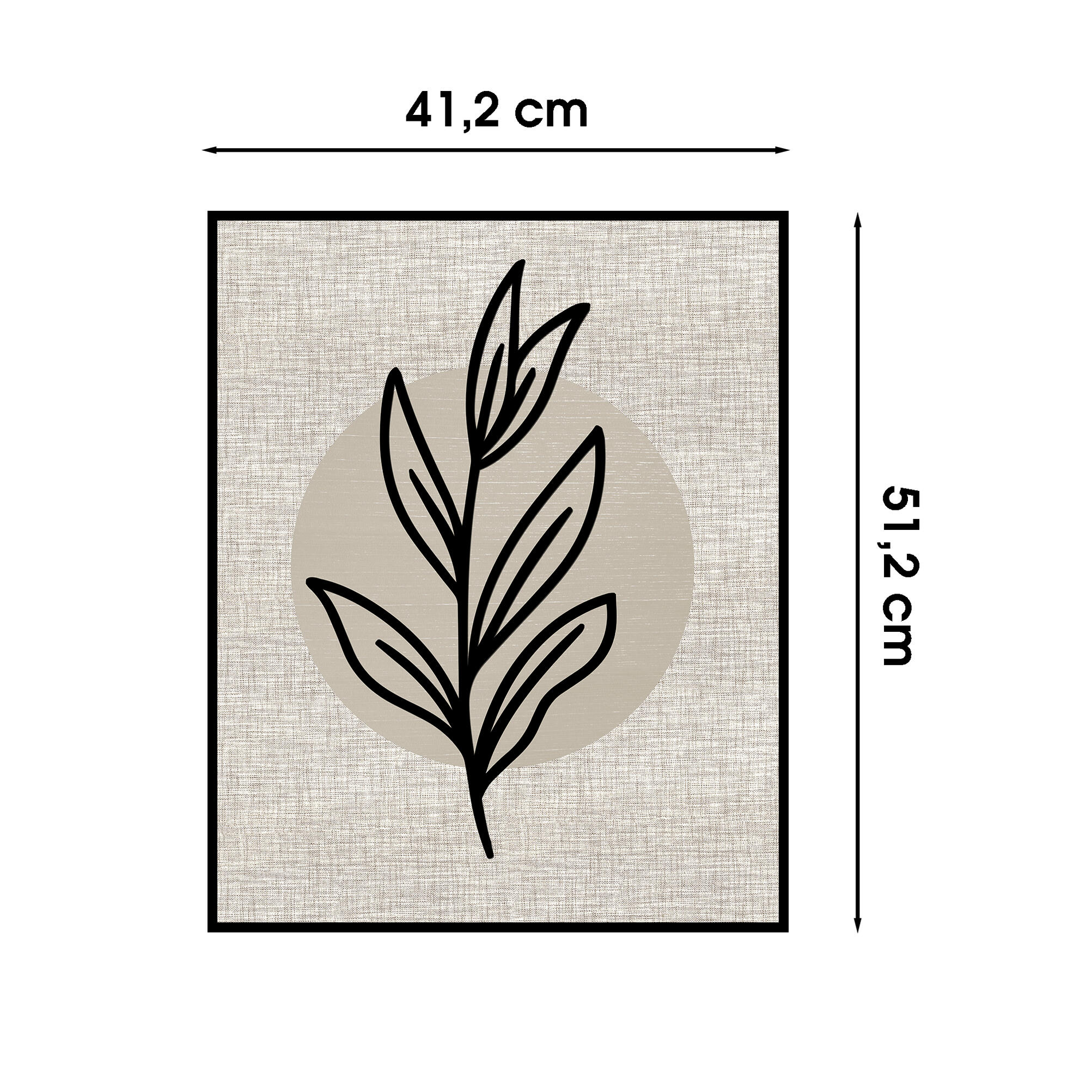 Cuadro con marco Ramas Hojas Flor 41 cm x 51 cm - 4