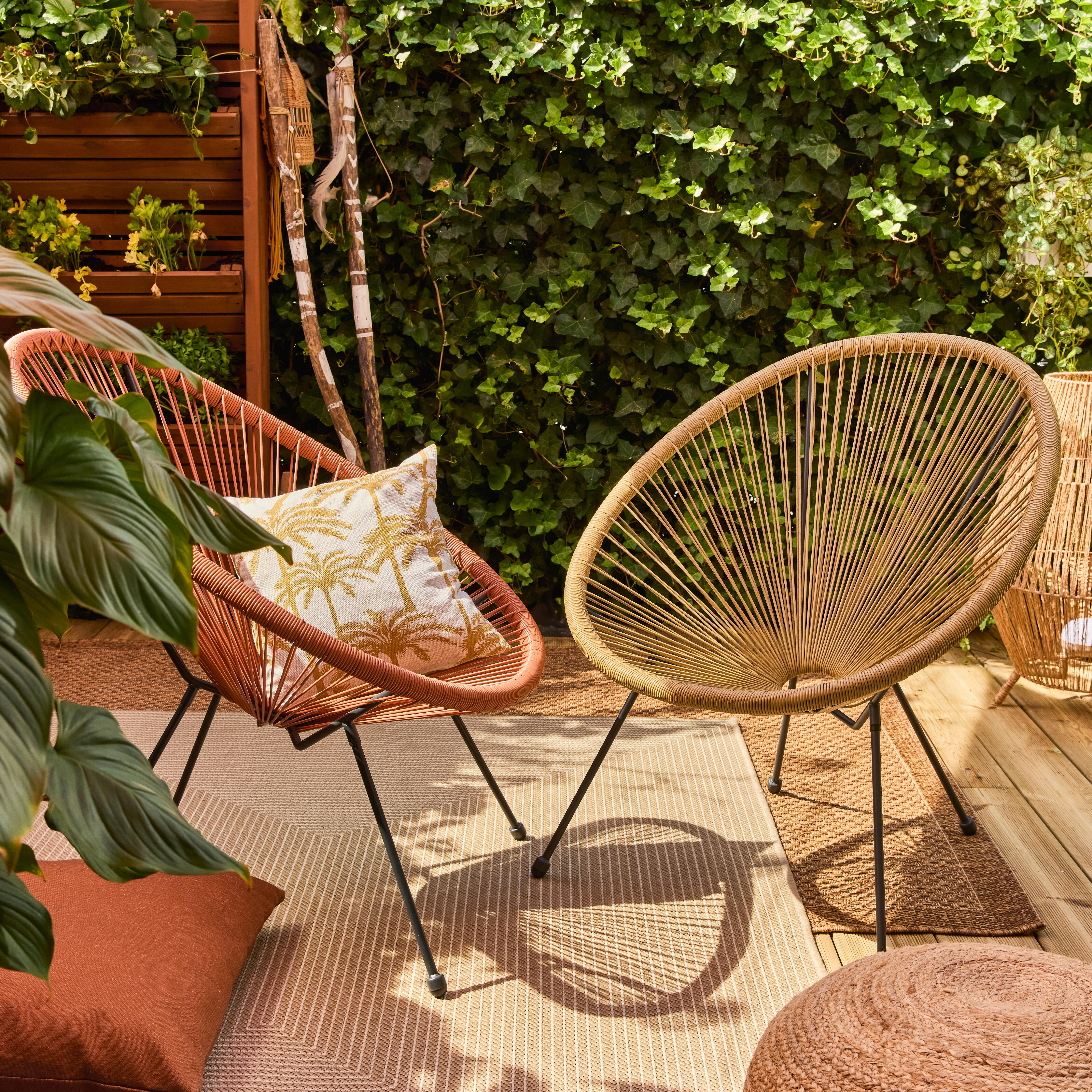 Cadeira relax rattan terracota Acapulco II - 9