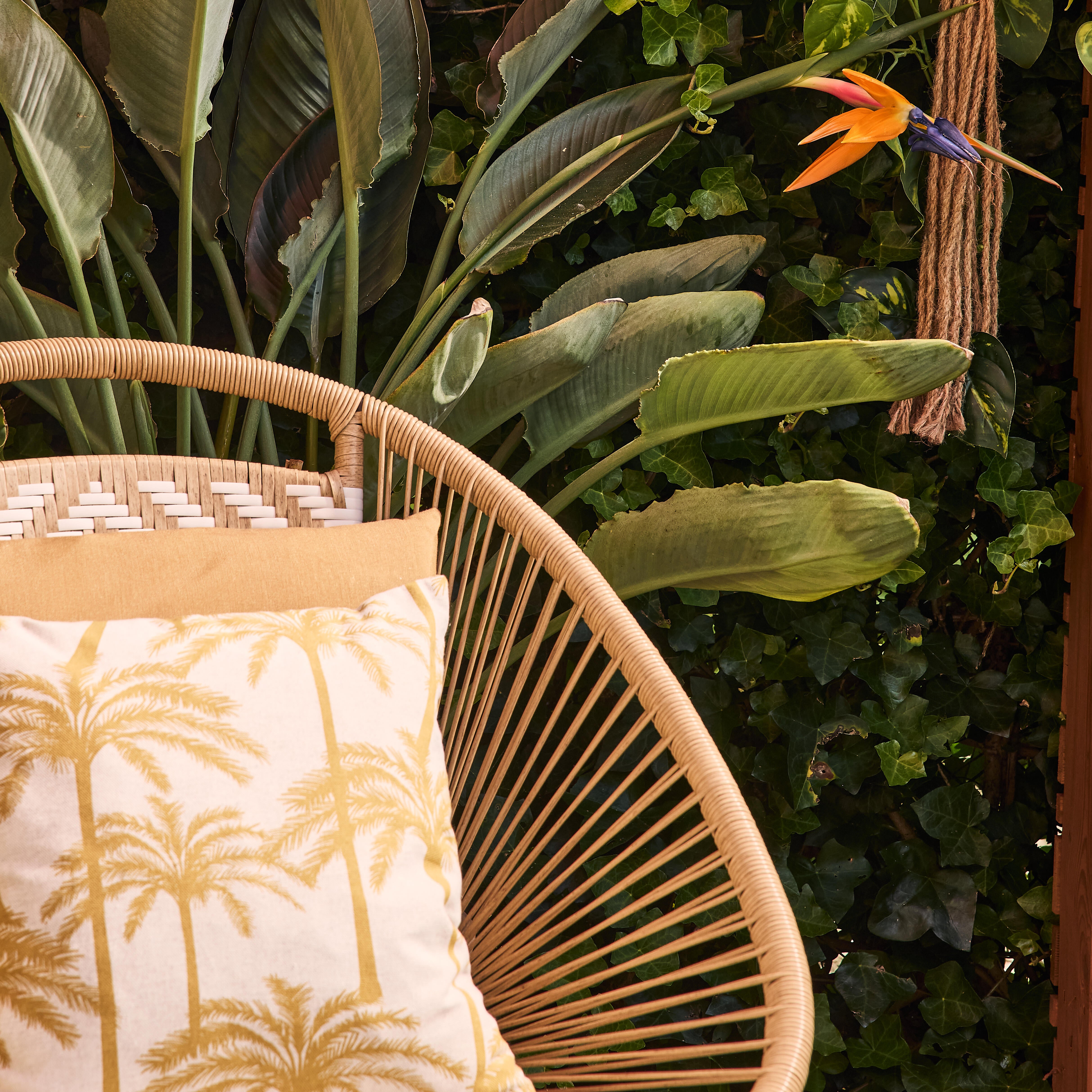 Fauteuil de jardin ACAPULCO en acier et résine effet naturel - 6