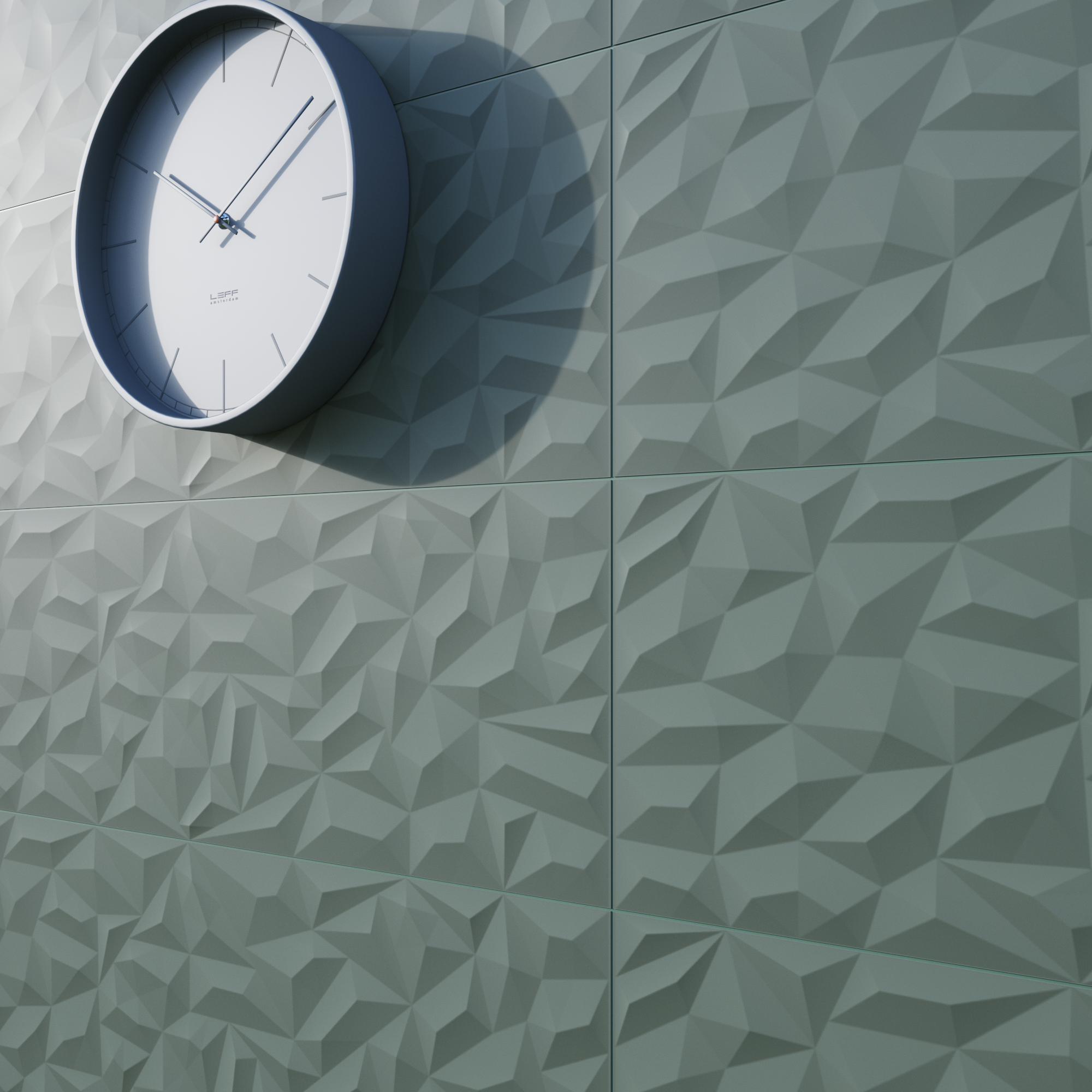 Carrelage mur intérieur effet origami vert mat Arctic  l.30 x L.90 cm ARTENS - 4