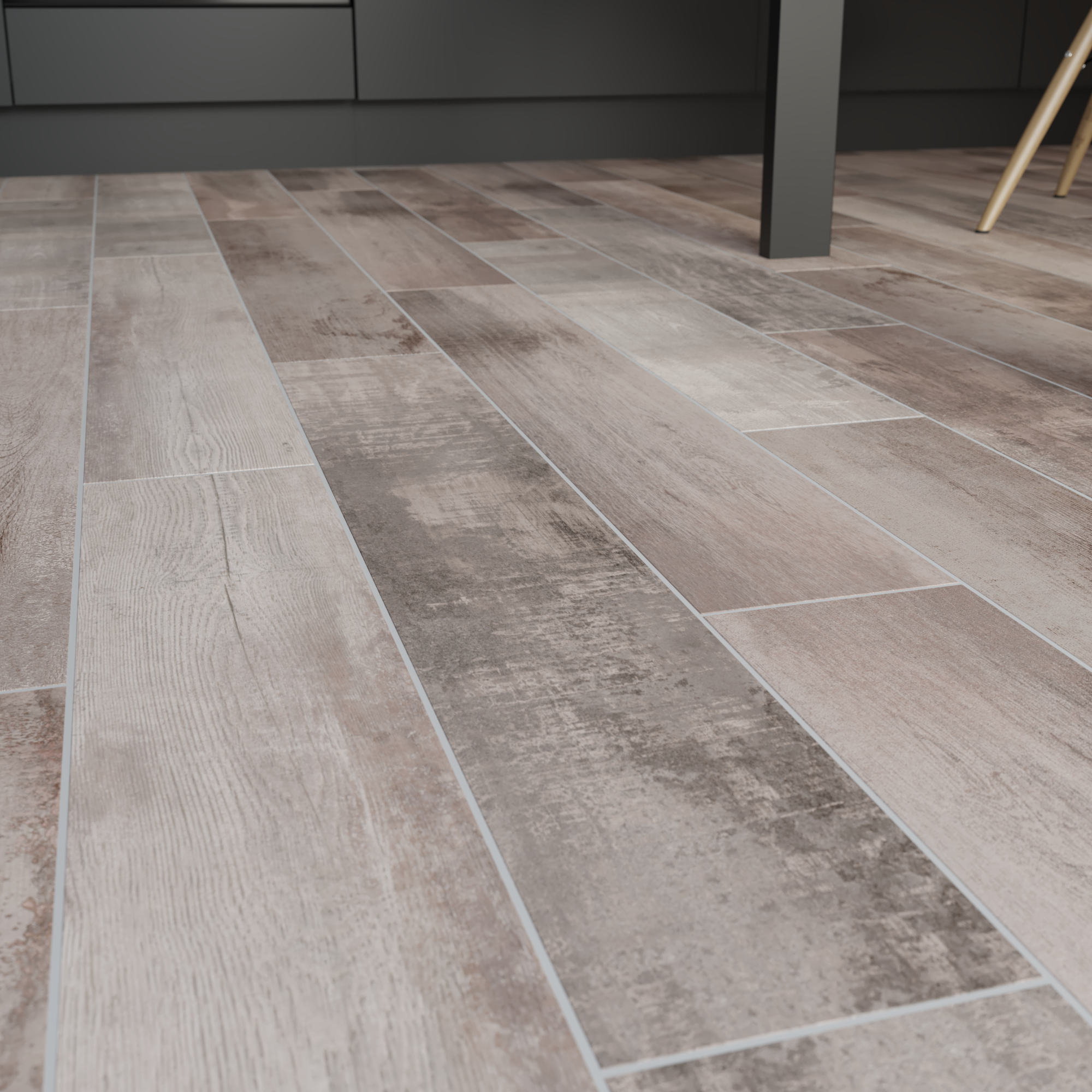 Carrelage sol / mur intérieur effet bois gris Imara l.15 x L.90 cm ARTENS - 7