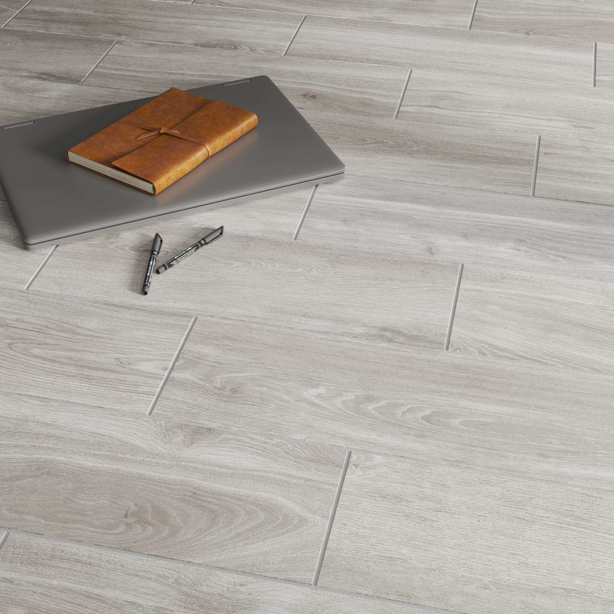 Suelo cerámico verna efecto madera gris 20.5x61.5 cm c1 artens