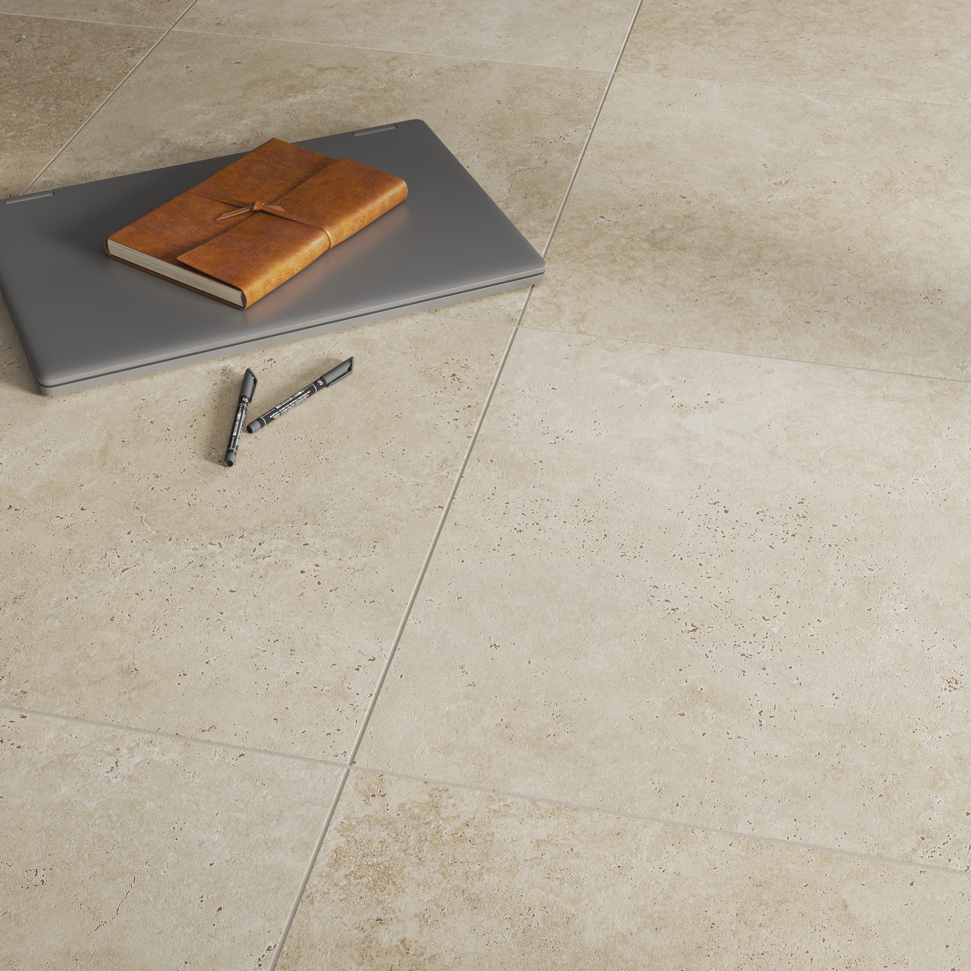 Carrelage sol/mur intérieur effet travertin beige Koos l.59.8 x L.59.8 cm ARTENS - 10