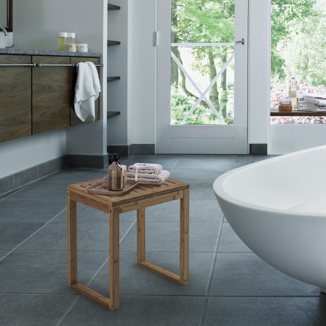 Piantana porta asciugamani ASHI BAMBOOM SGABELLO NATURALE in bambù