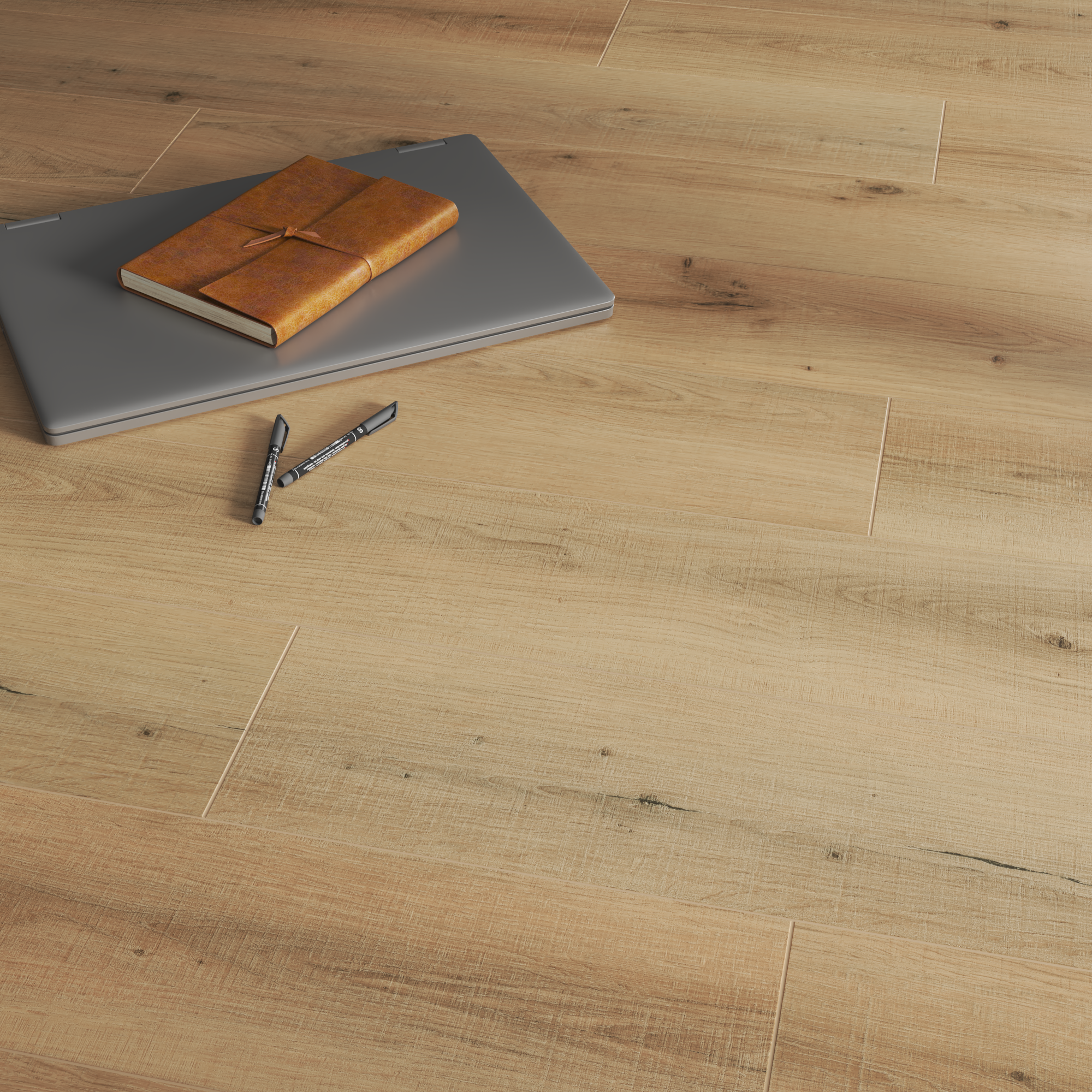 Suelo/azulejo porcelánico glentana efecto madera marrón 19.6x120 cm artens