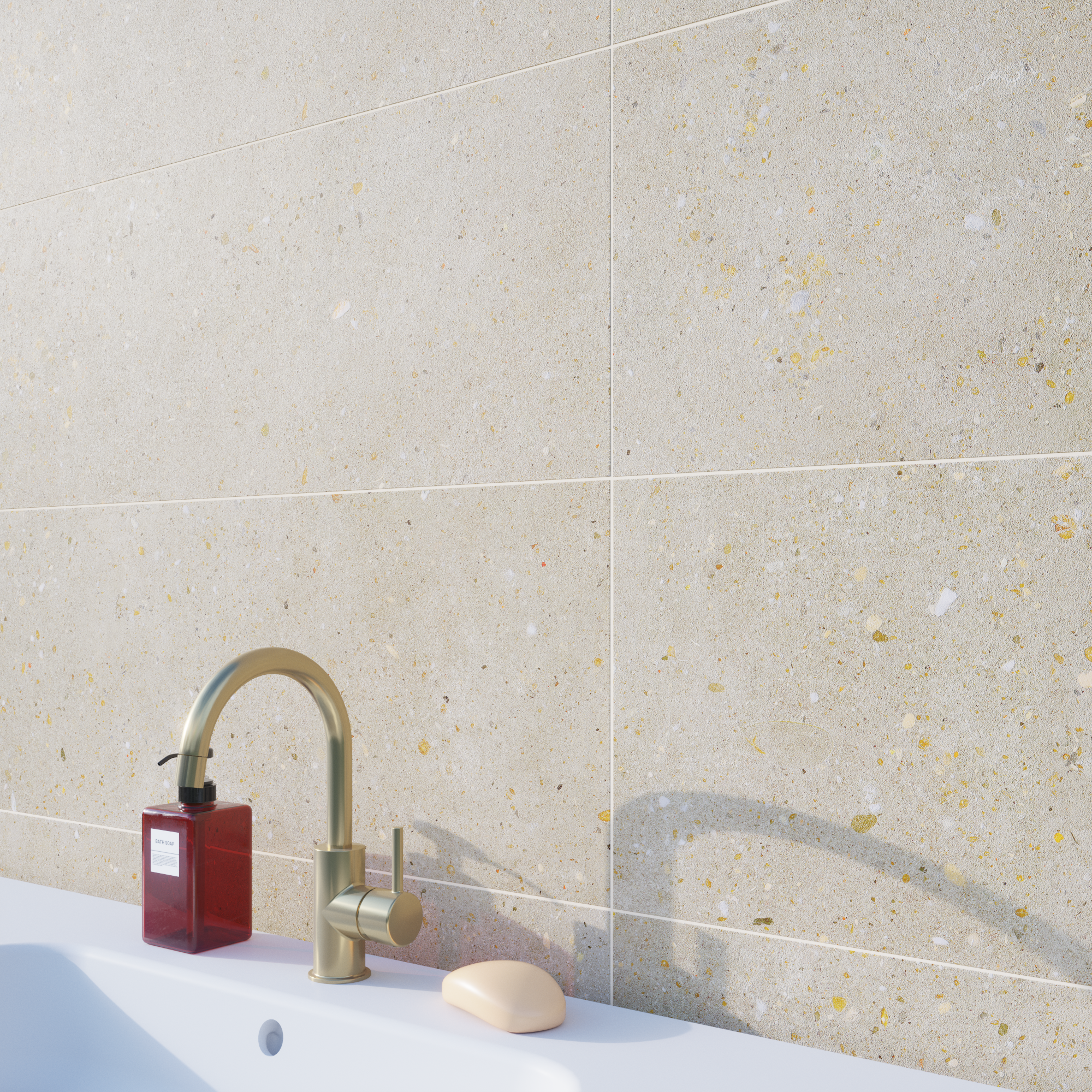 Revestimento cerâmico bege mate 30x90 cm Artens Cavir - 5