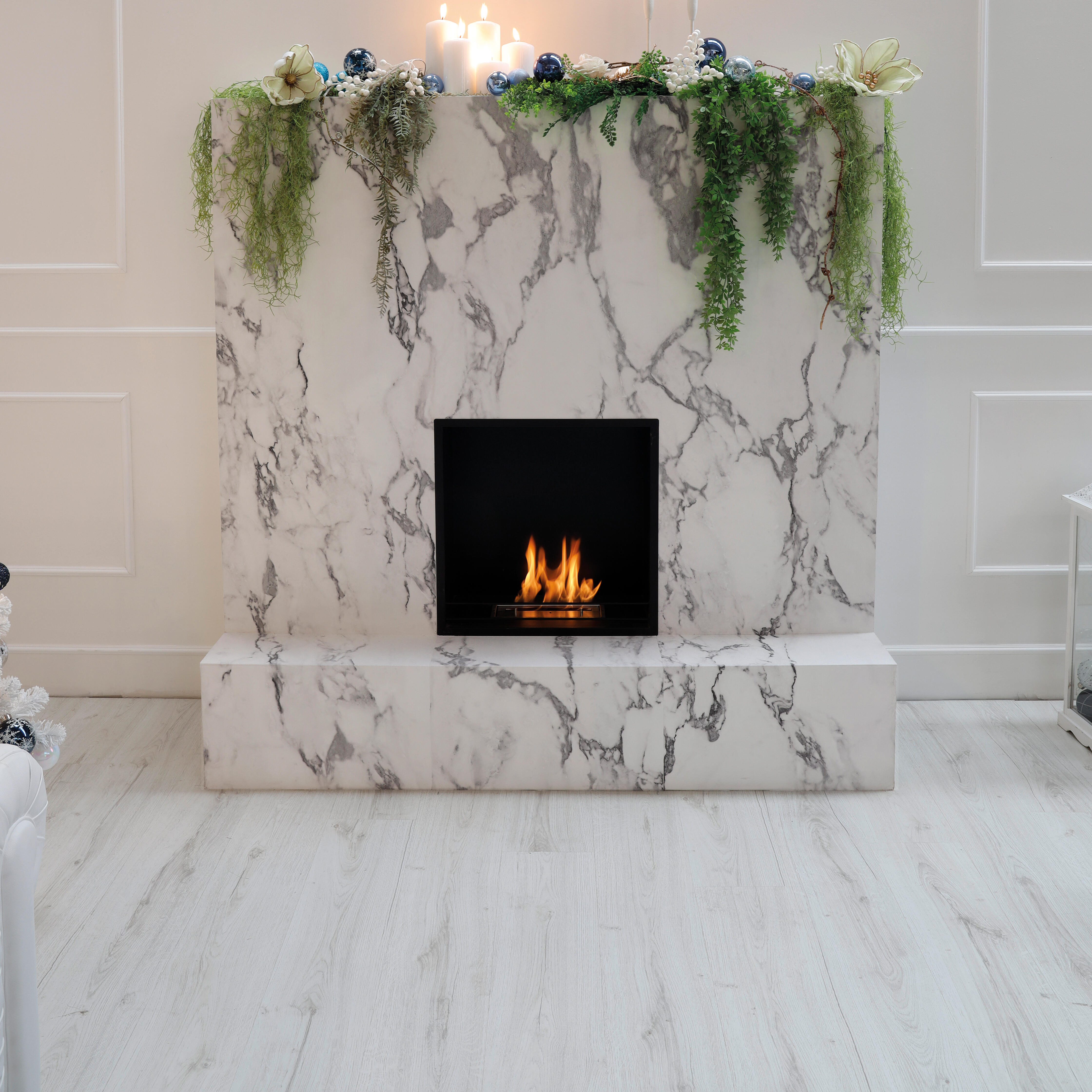 Fotomurale GRANDECOLIFE Marmo, Bianco e nero 159X280 cm - 5