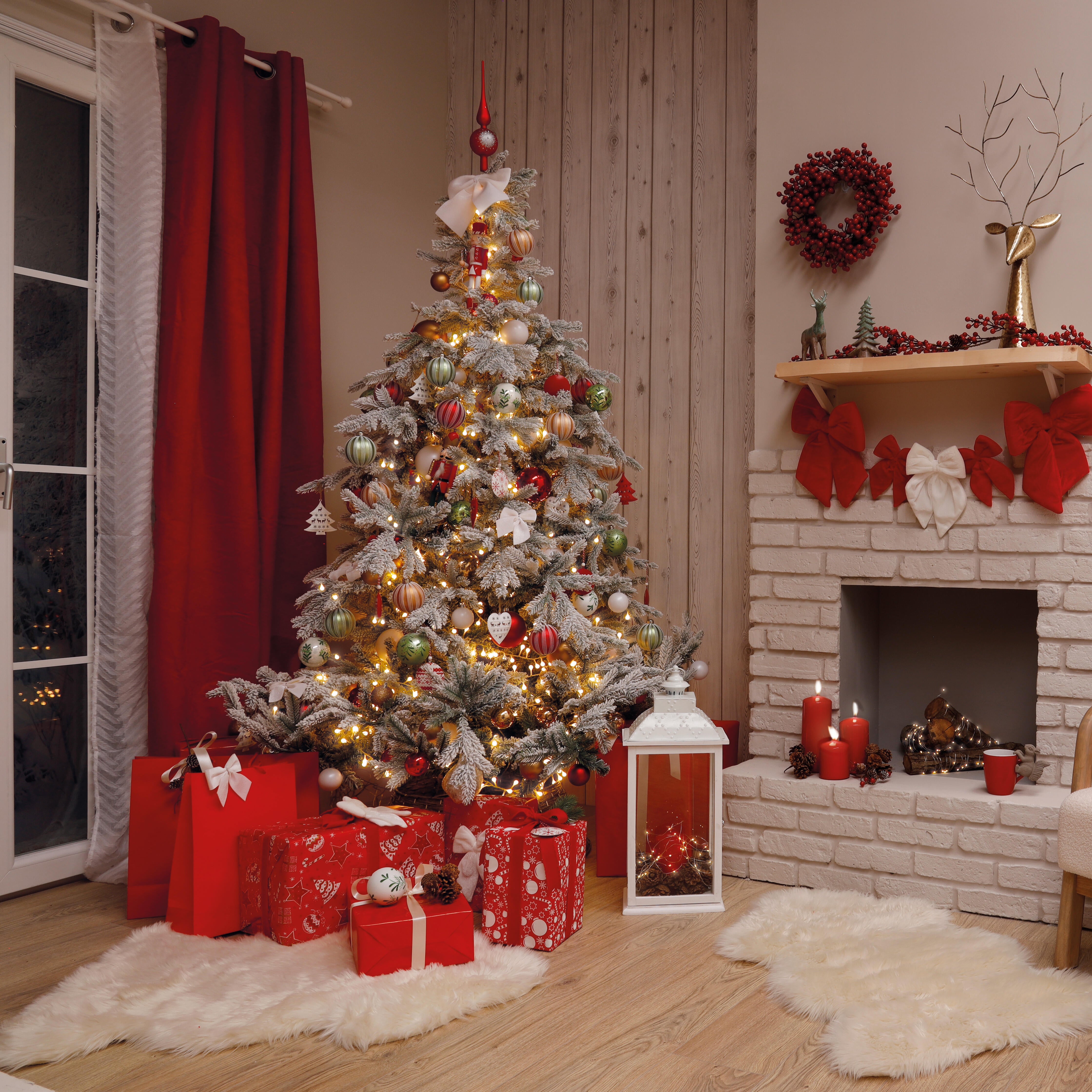 Tenda Suedine rosso, occhiello 140x280 cm - 6