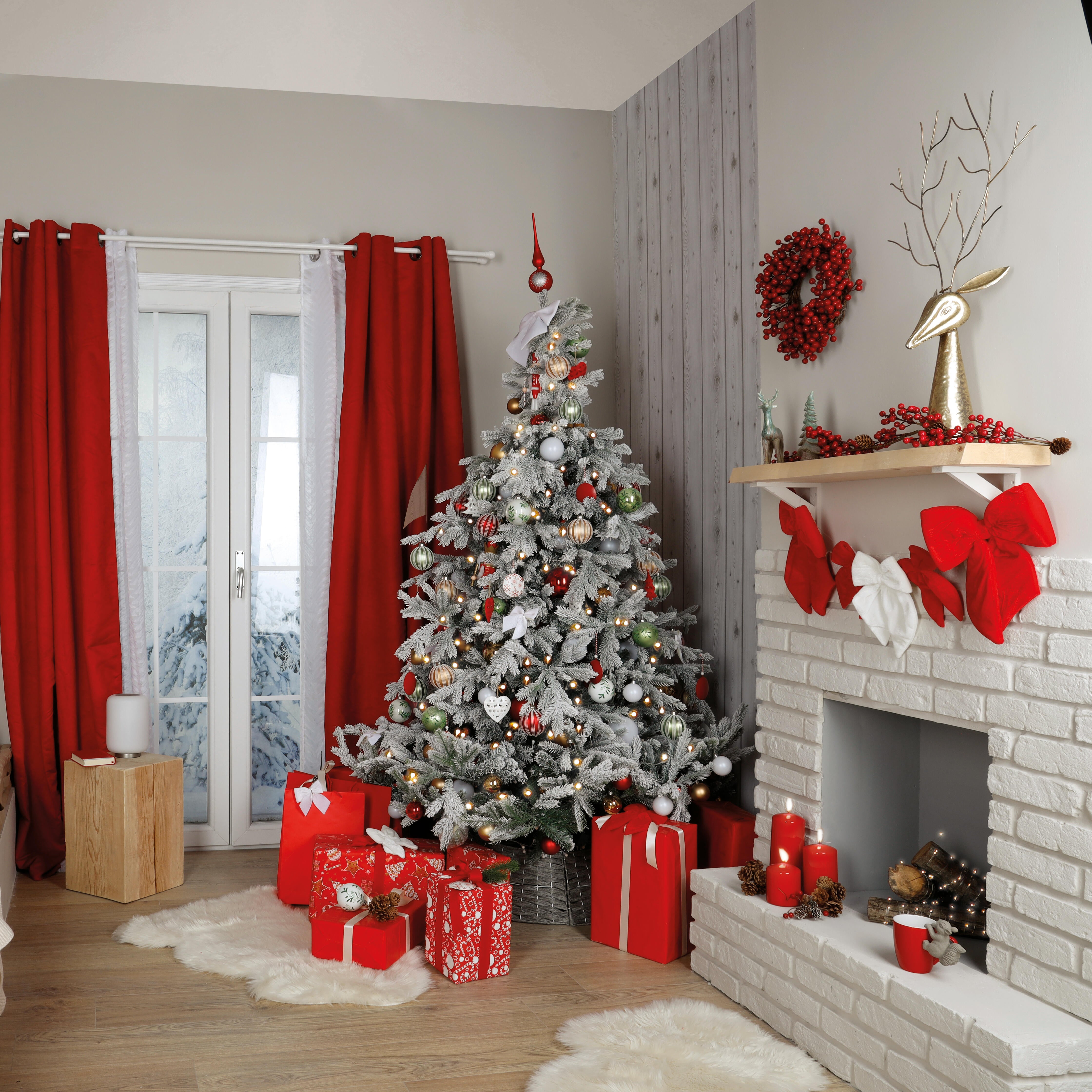 Tenda Suedine rosso, occhiello 140x280 cm - 3