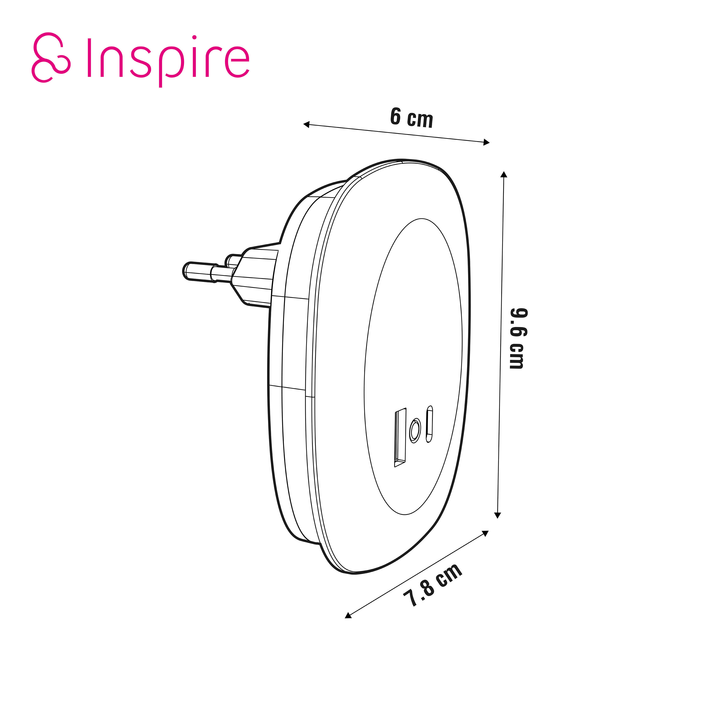 Veilleuse Dujo blanc, H.9.6 cm - 6