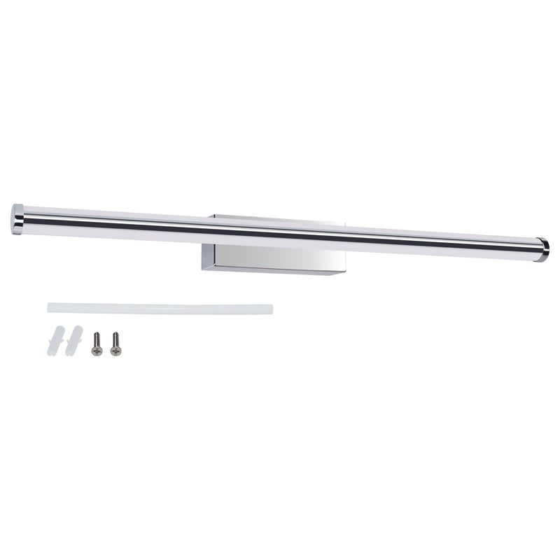 Kinkiet LED Gabri 2680 lm barwa od ciepłej do neutralnej 60 cm srebrna IP44 Inspire