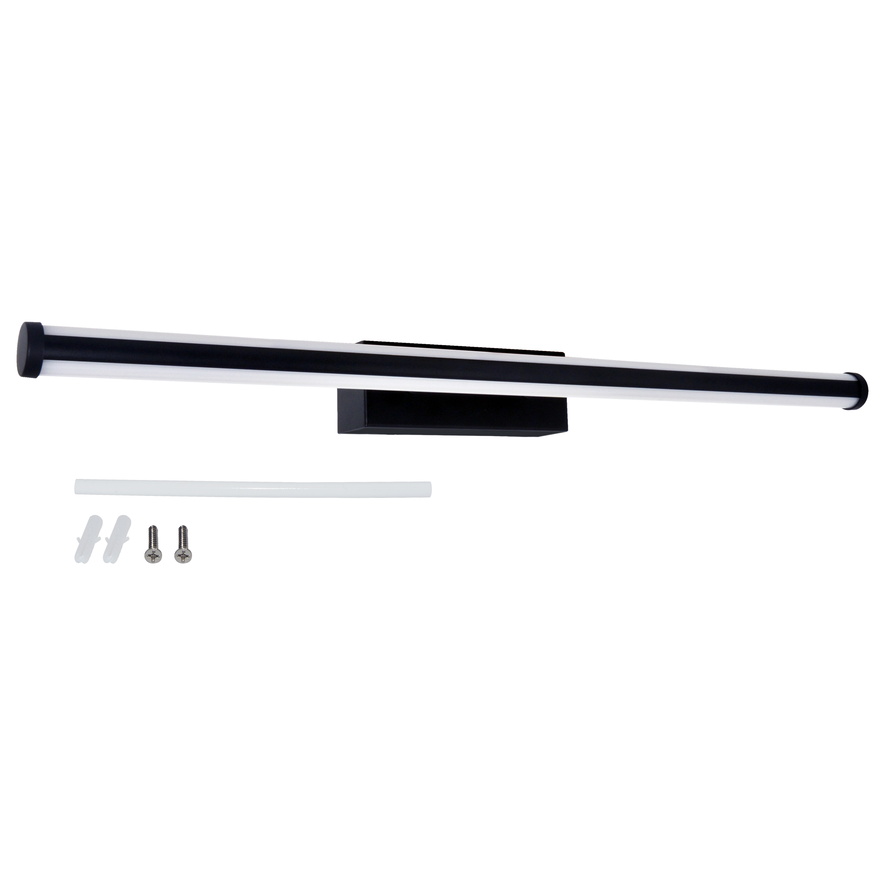 Applique LED salle de bain Gabri, L.60,8 cm blanc chaud / neutre, noir INSPIRE - 9