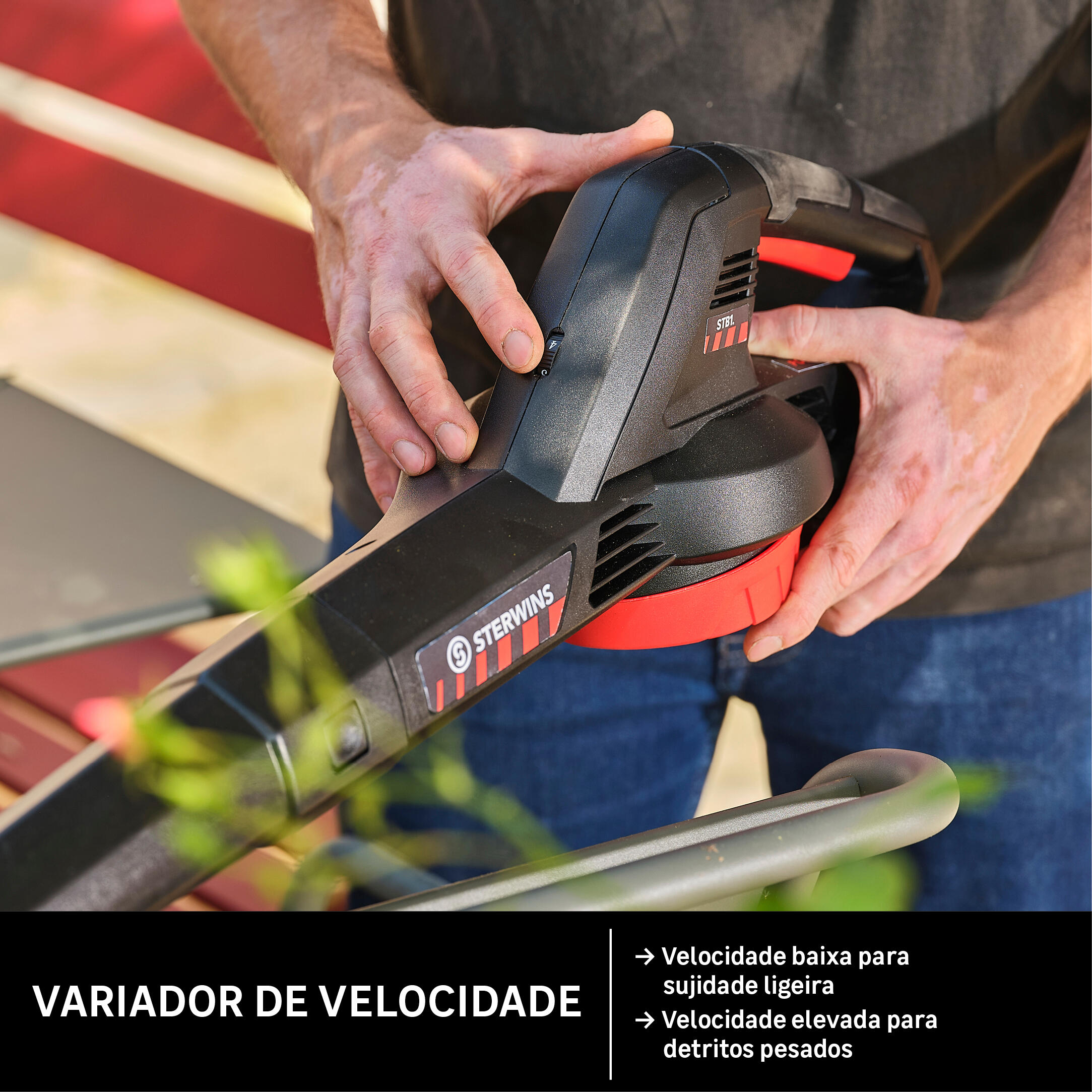 Soprador bateria sterwins 18v 105m3/h - 3