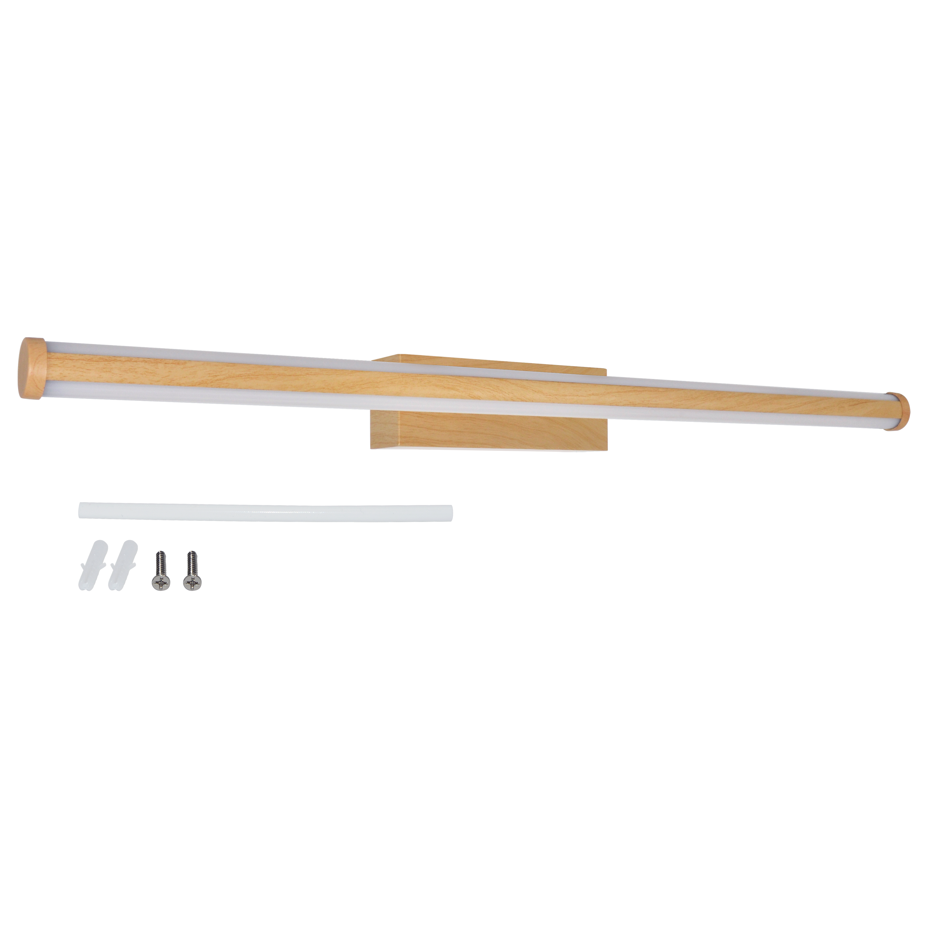 Applique LED salle de bain Gabri L.60,8cm,blanc chaud/neutre coloris bois INSPIR - 7