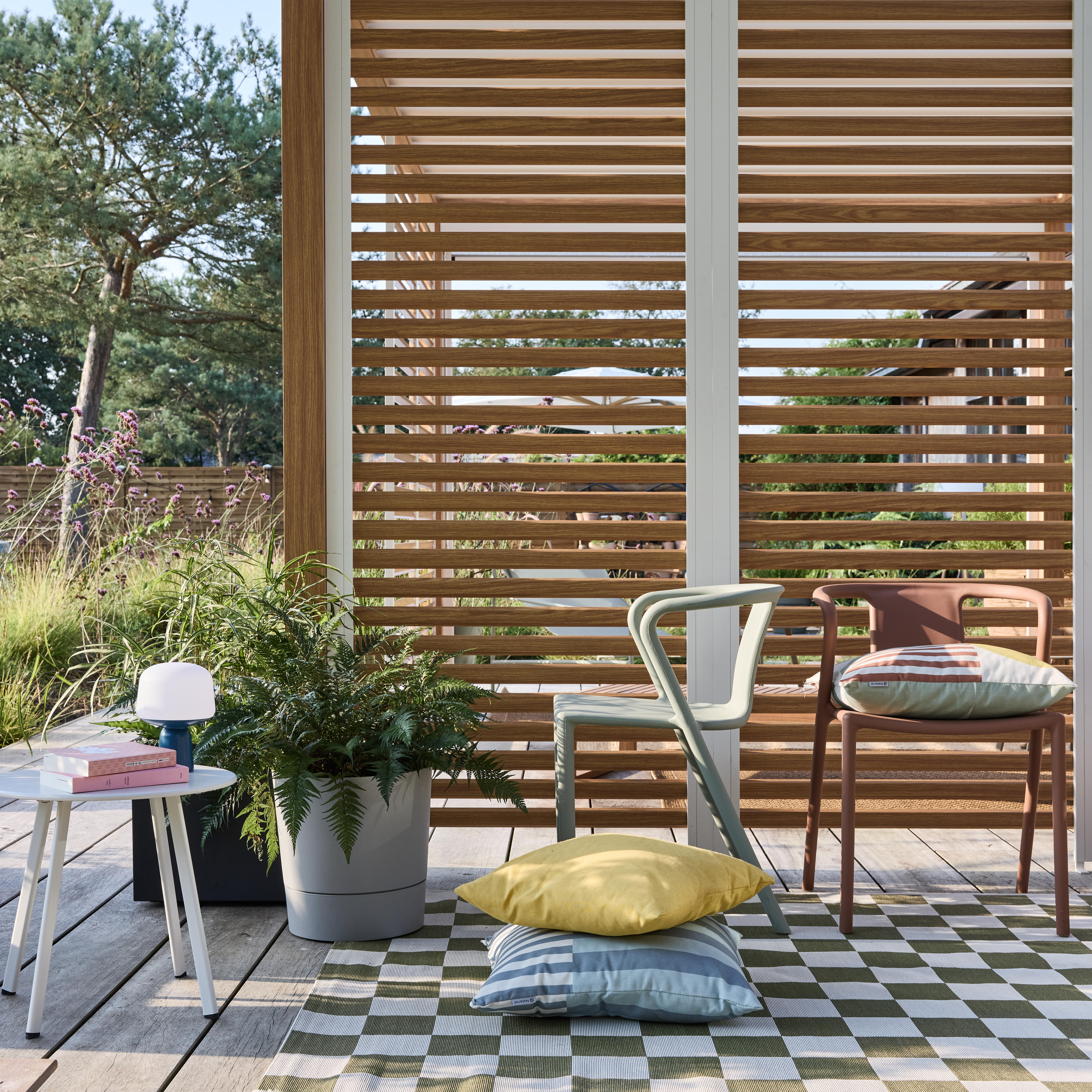 Coussin déco Modern strip aqua l.45 NATERIAL - 3