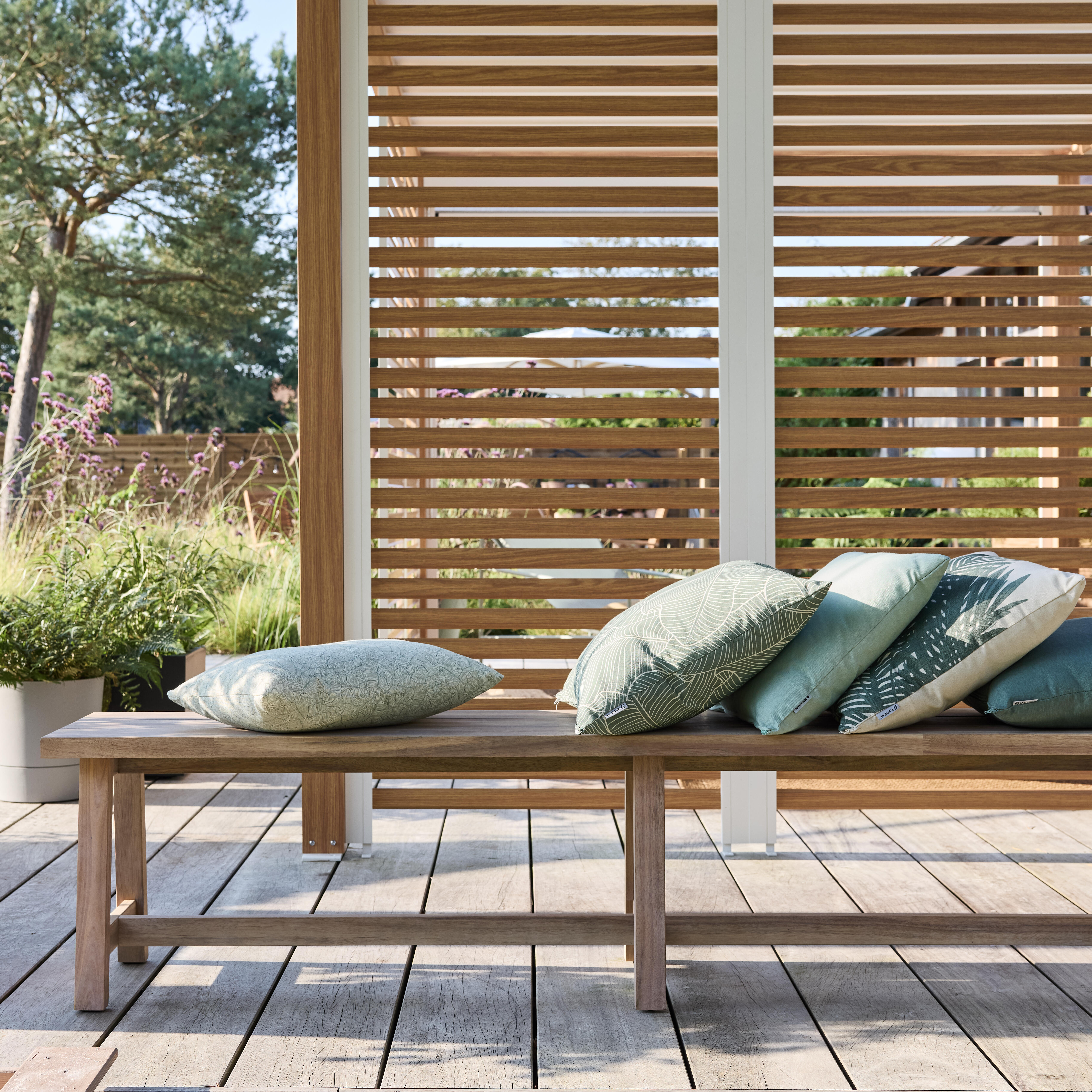 Almofada para exterior 40x40 cm verde Naterial - 9