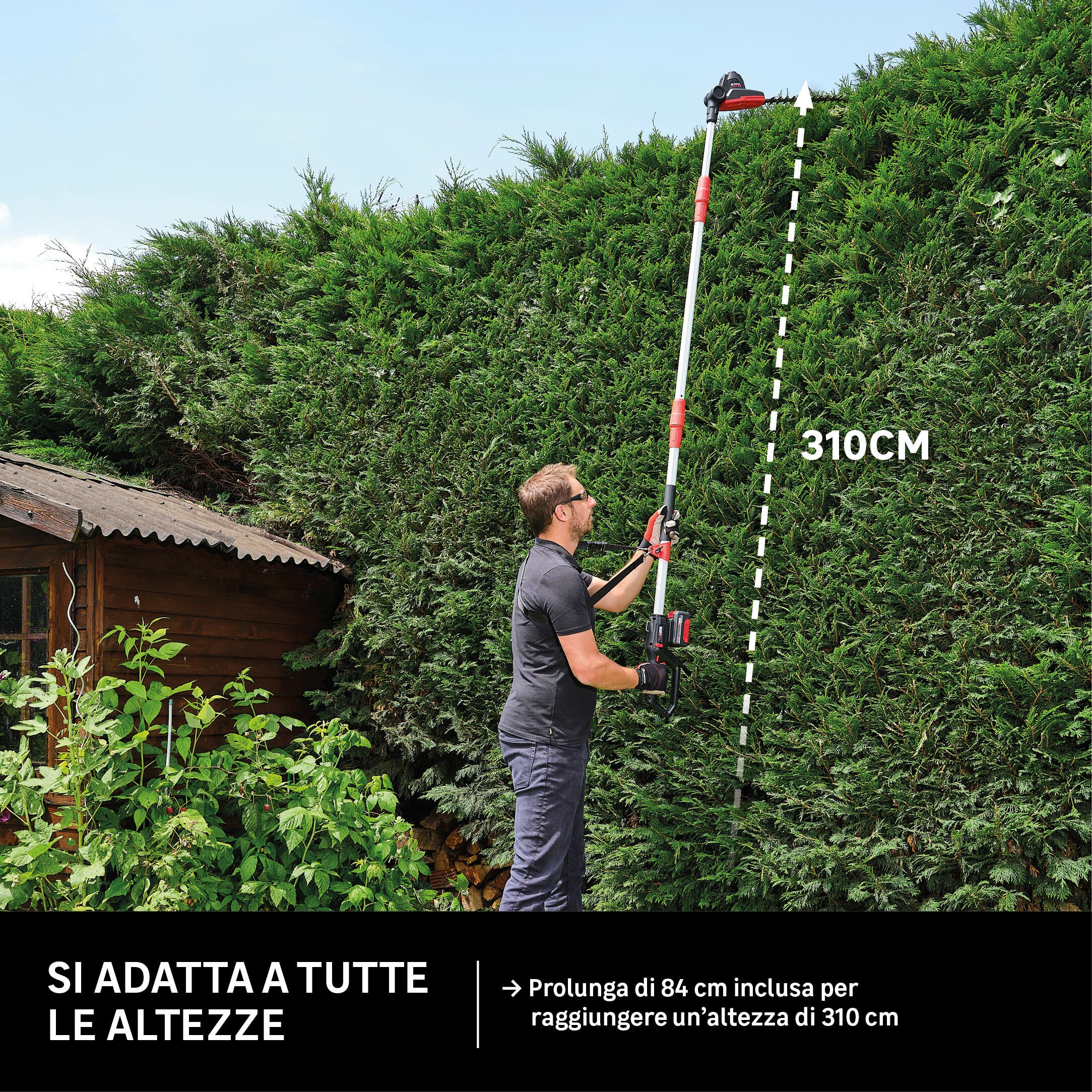 Tagliasiepi ad asta a batteria brushless in abs STERWINS Powerxchange 18 V batteria non inclusa - 4