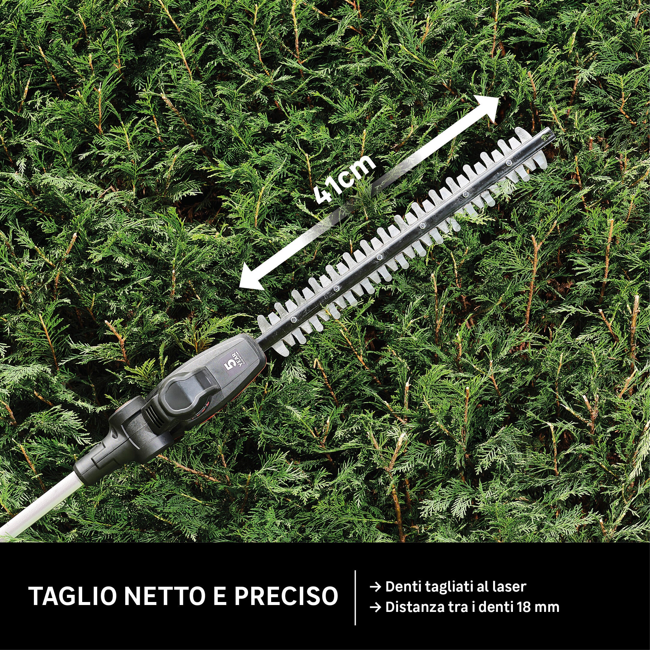Tagliasiepi ad asta a batteria brushless in abs STERWINS Powerxchange 18 V batteria non inclusa - 5