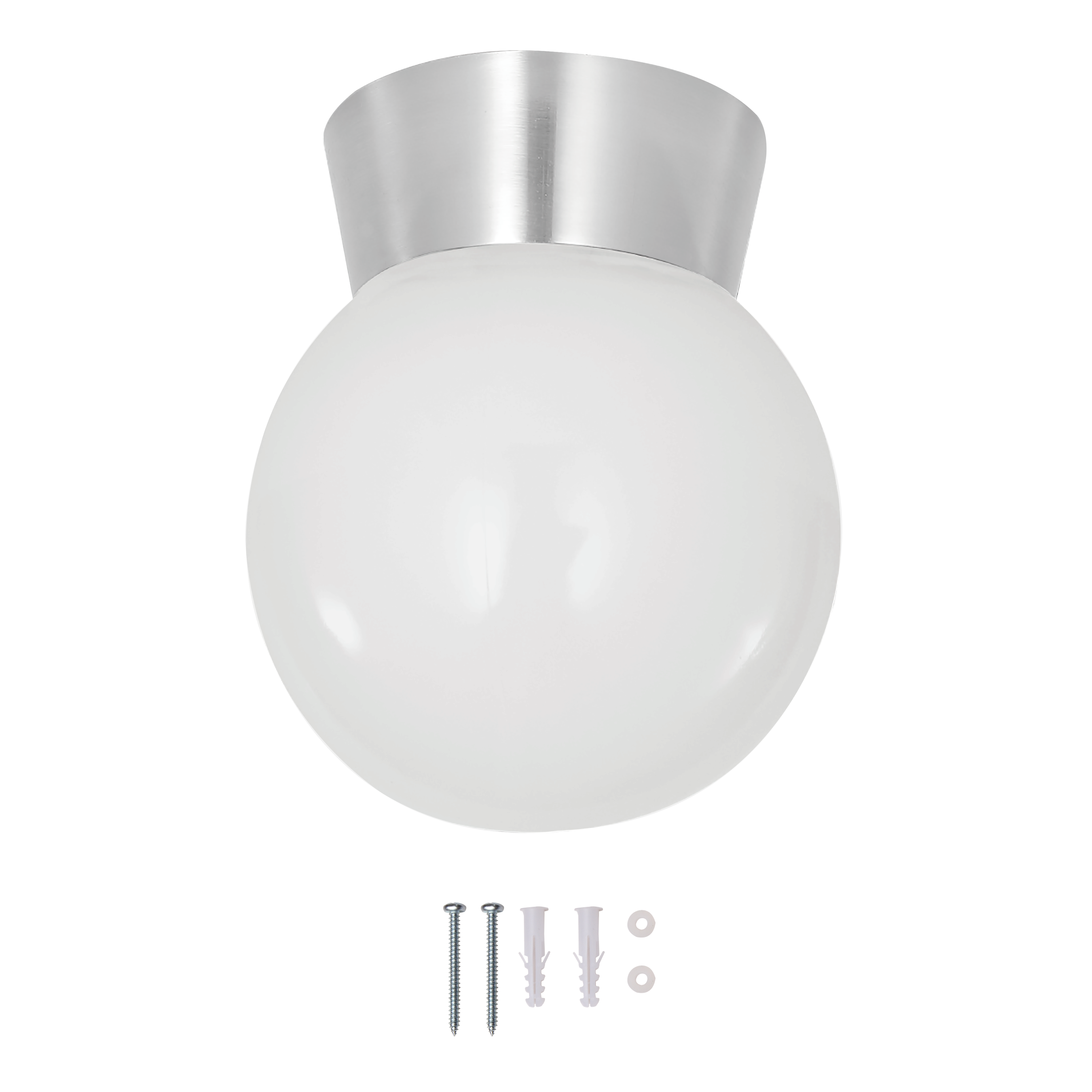 Plafonnier salle de bain Inti E27, D.15 cm, nickel INSPIRE - 8