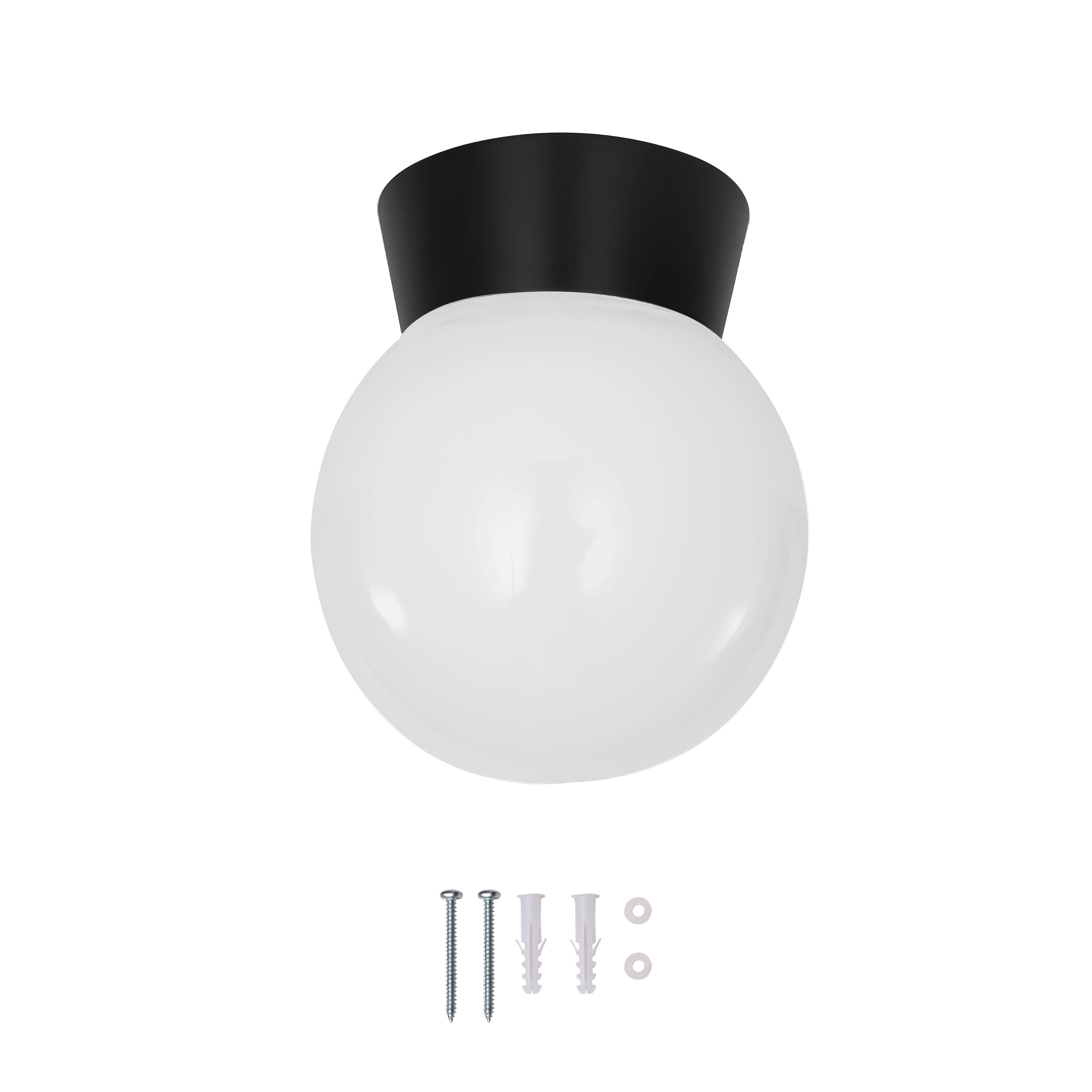 Plafonnier salle de bain Inti E27, D.15 cm, noir INSPIRE - 8