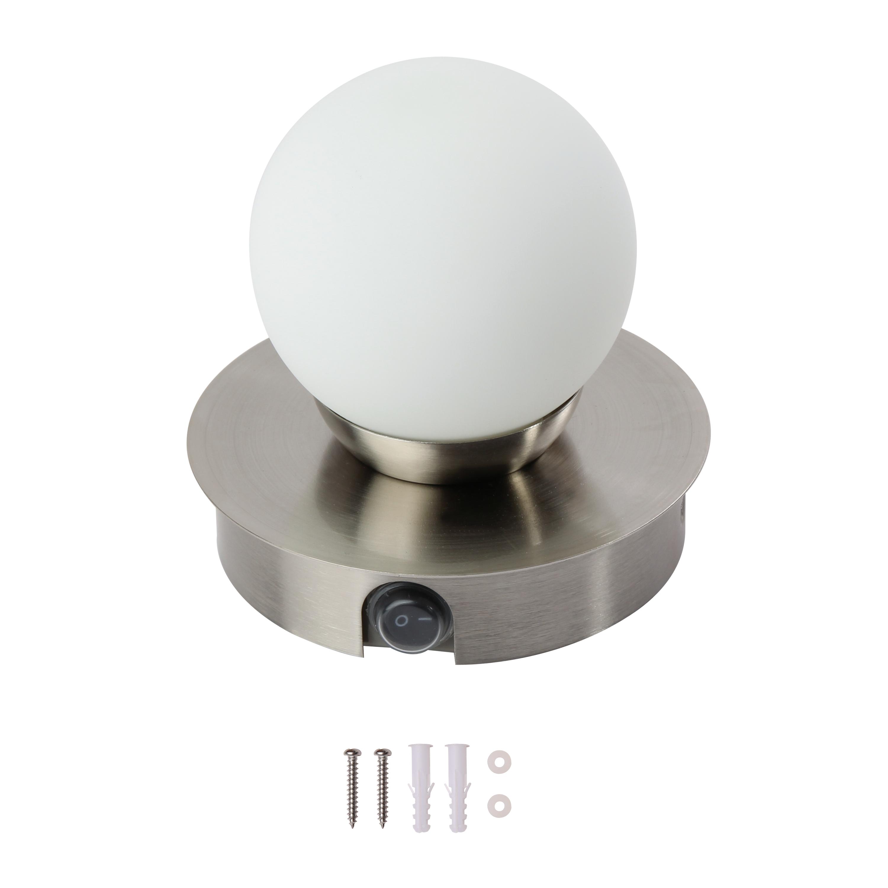 Aplique com lâmpada LED 650lm IP44 W 11x11.2x11.2 cm cinza / prateado INSPIRE - 2