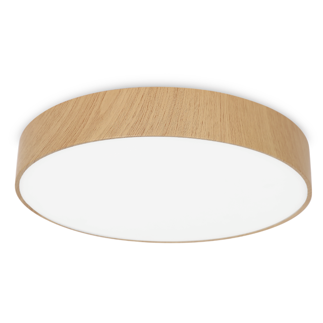 Plafonnier LED salle de bain Drema D.32, blanc chaud/neutre coloris bois INSPIRE
