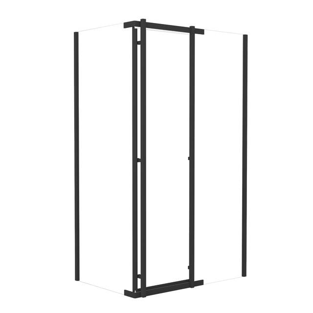 Kabina prysznicowa Titanium Open 120x80 cm czarna Durasan