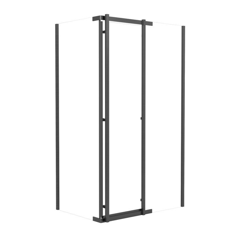 Kabina prysznicowa Titanium Open 120x80 cm gun metal Durasan