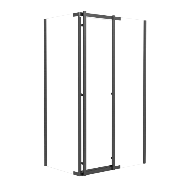 Kabina prysznicowa Titanium Open 100x80 cm gun metal Durasan