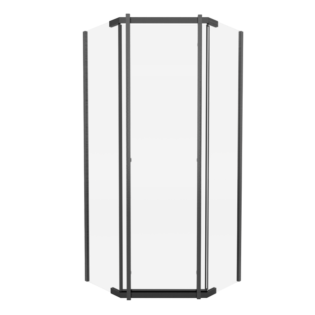 Kabina prysznicowa pięciokątna Titanium 90x90 cm gun metal Durasan
