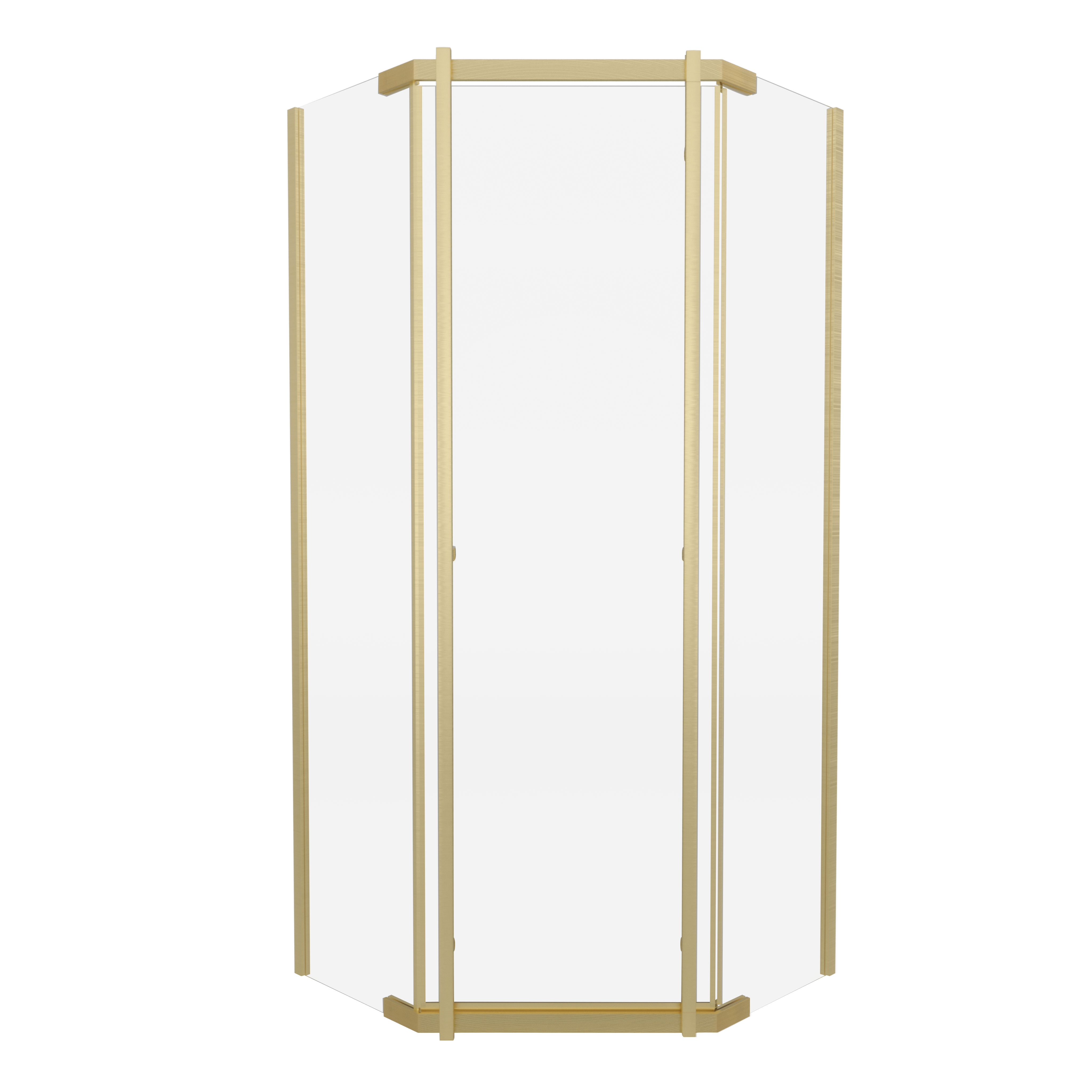 Kabina prysznicowa pięciokątna Titanium 90x90 cm złoto szczotkowane Durasan