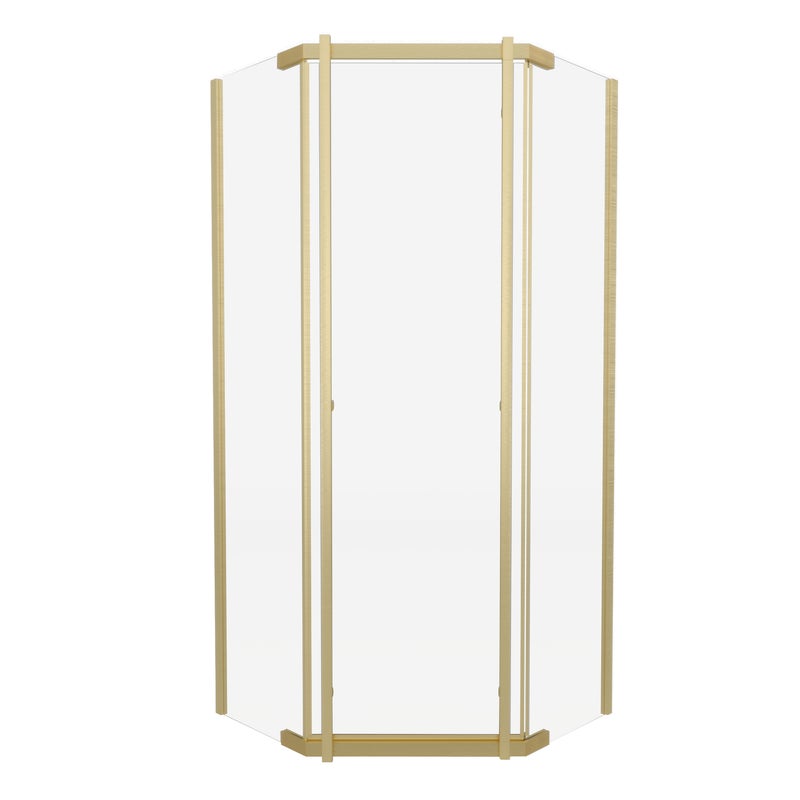 Kabina prysznicowa pięciokątna Titanium 90x90 cm złoto szczotkowane Durasan