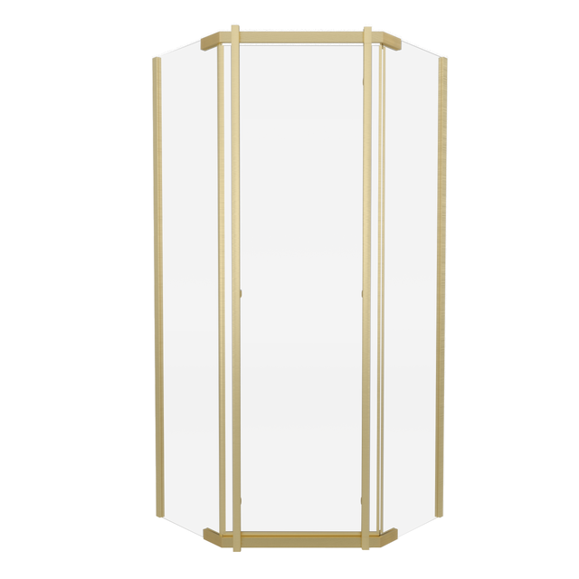 Kabina prysznicowa pięciokątna Titanium 80x80 cm złoto szczotkowane Durasan