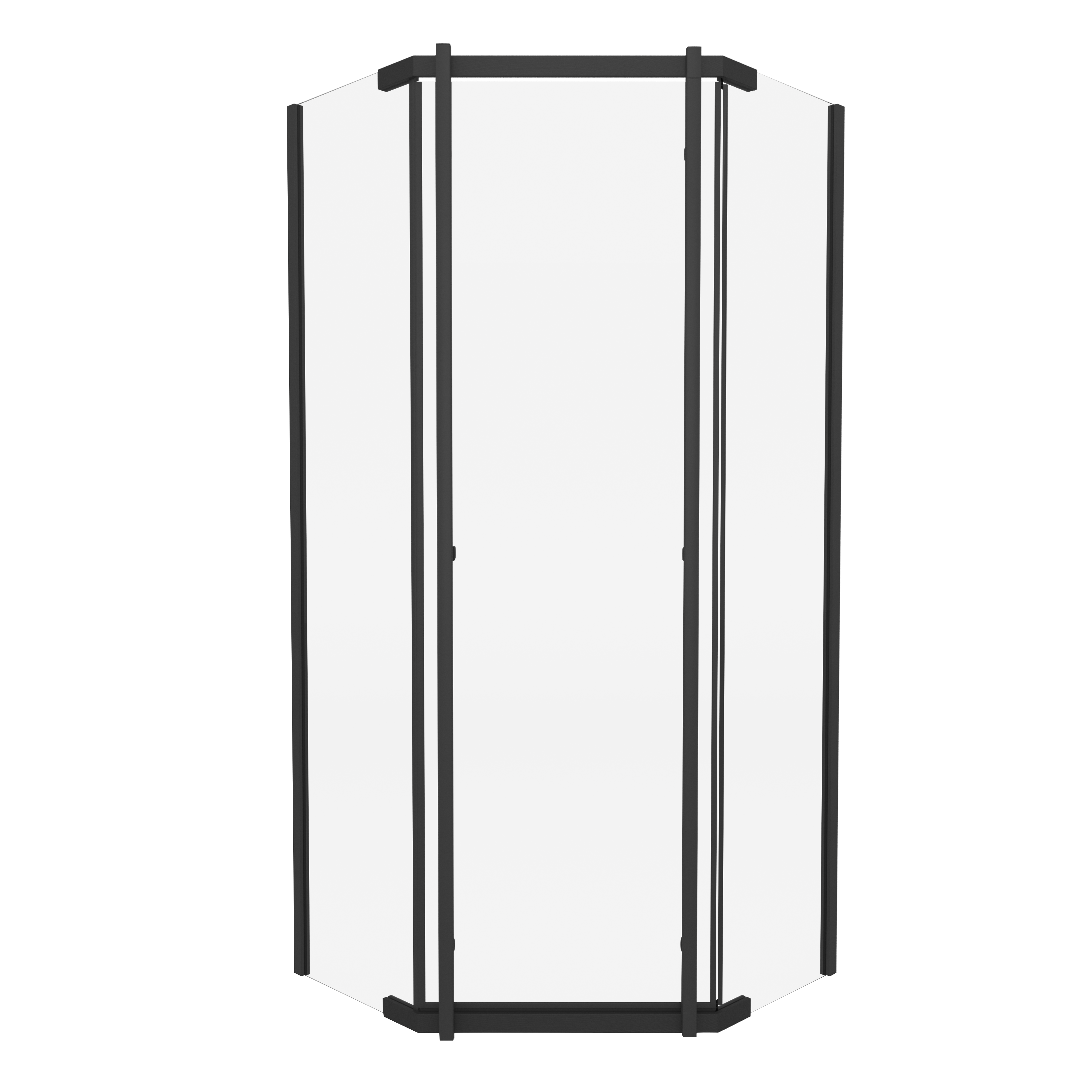 Kabina prysznicowa pięciokątna 90x90 cm czarna Titanium Durasan