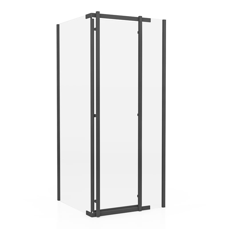 Kabina prysznicowa Titanium Open 90x90 cm czarna Durasan